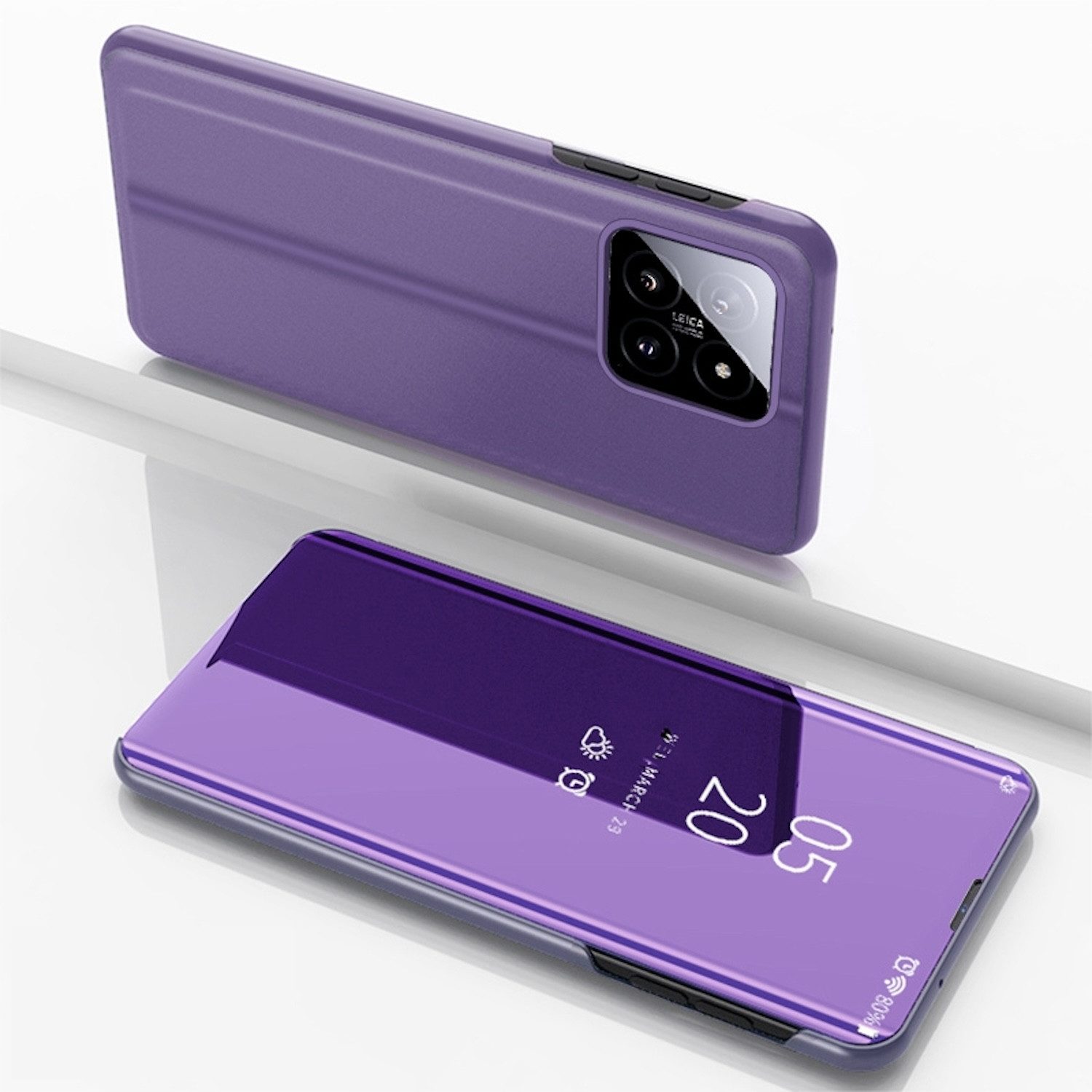 Handyhülle Für Xiaomi 14 Pro View Spiegel Handy Smart Cover WakeUP Funktion Hülle