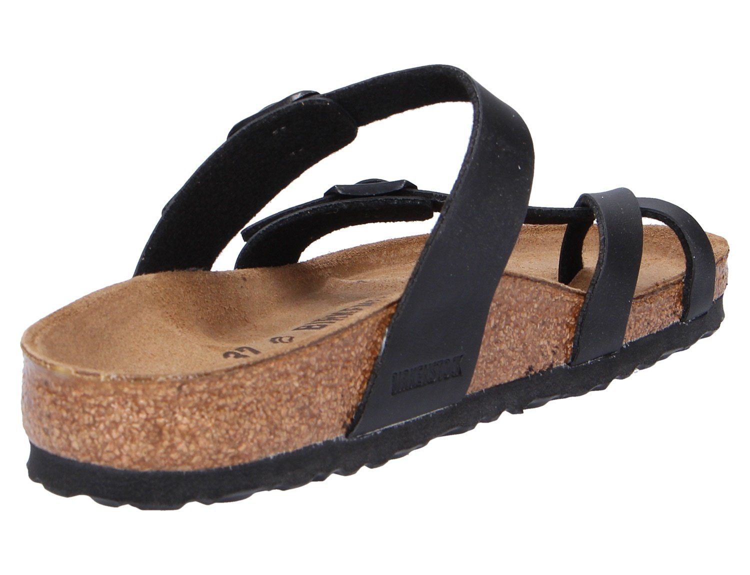 Pantolette Birkenstock Leder Bedrucktes schwarz