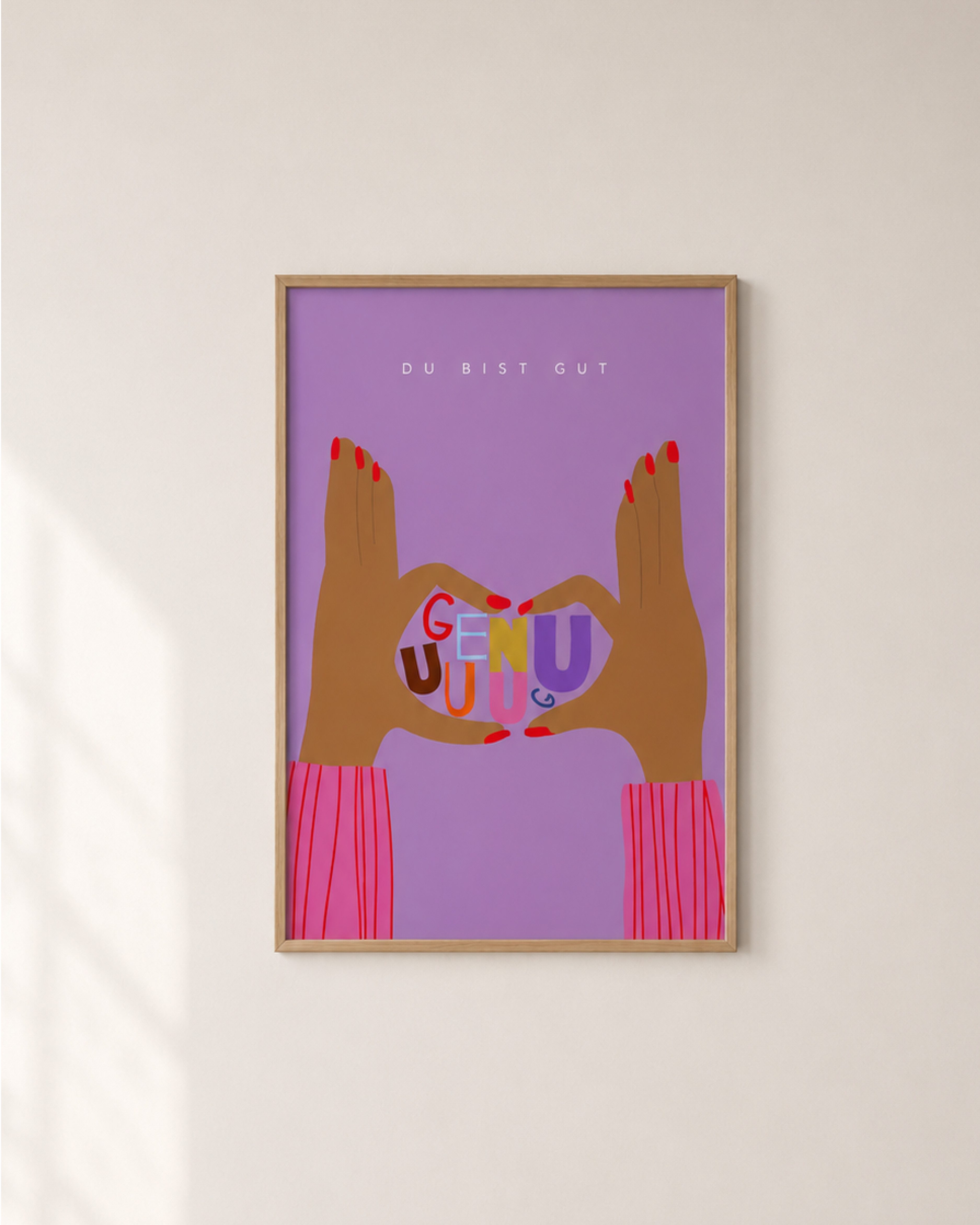 Close Up Poster Kunstdruck “Du bist gut genug” – Self-Love Poster 30x40 cm – Bild 3 von 5