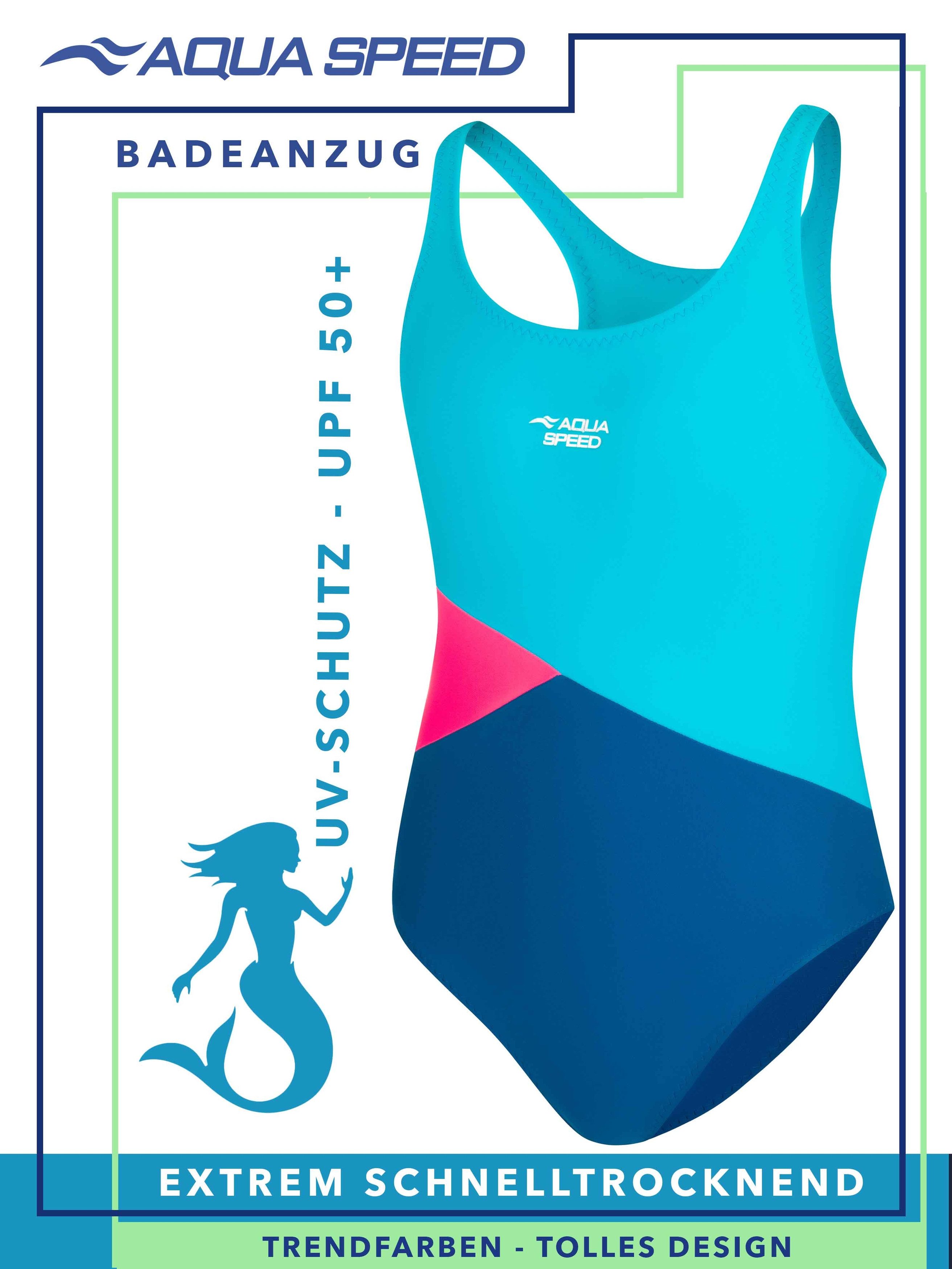Aqua Speed Badeanzug Pola Badeanzug Mädchen Teenager Chlorresistent 116-158 – Bild 2 von 5