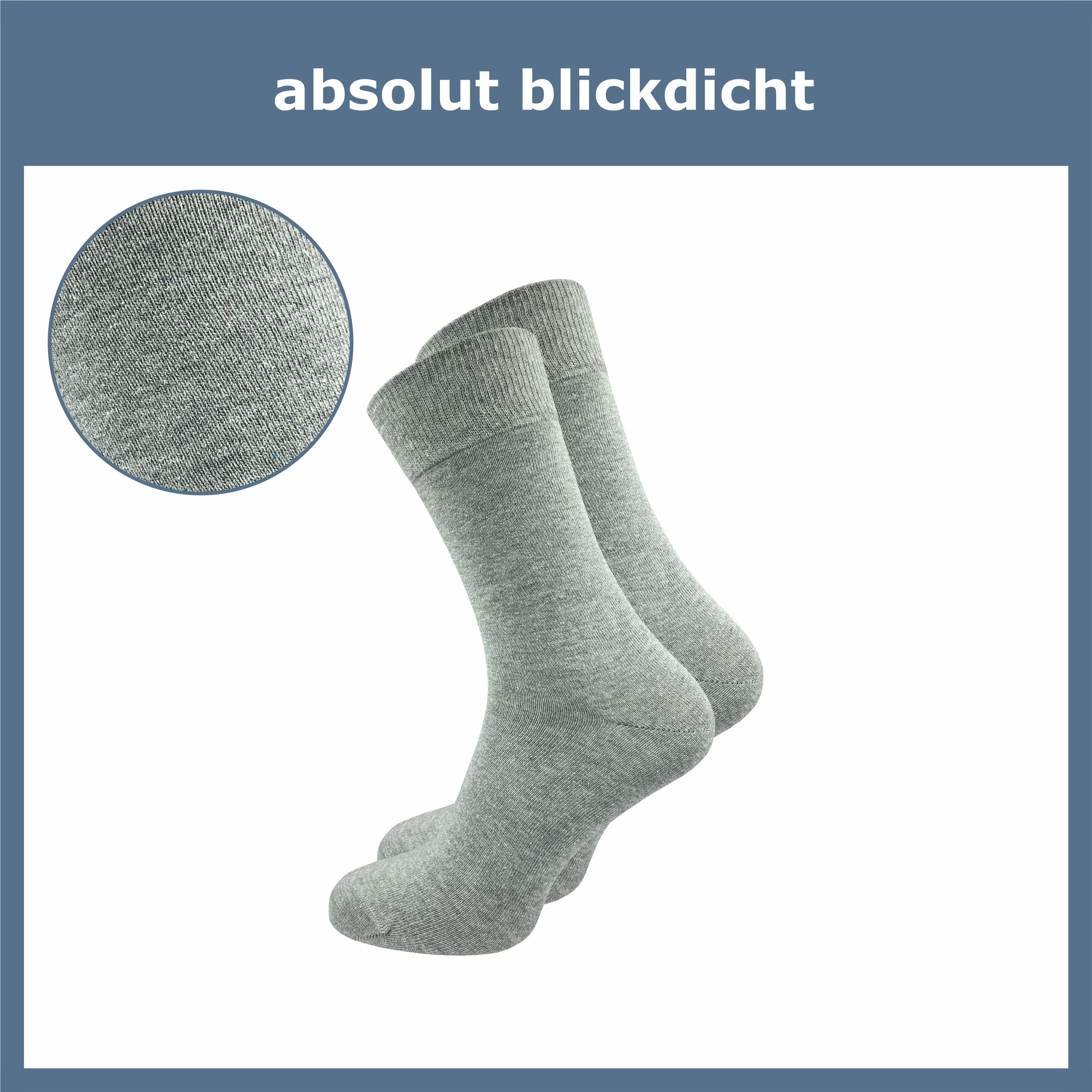 Weiche für Baumwollsocken Reine Baumwolle 100 lange Baumwolle (10 Damen gekämmte verstricktes Haltbarkeit - Socken Garn Doppelt für ca·wa·so - Sneakersocken % & aus Paar) hellgrau