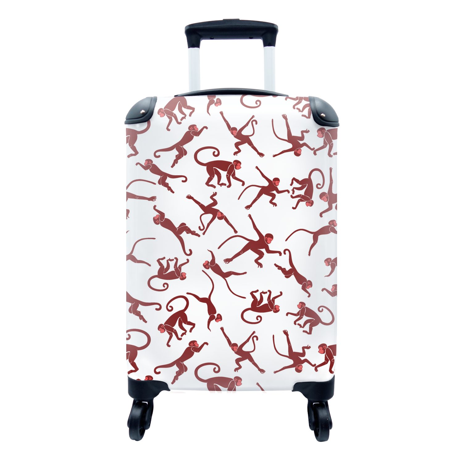MuchoWow Handgepäckkoffer Muster - Dschungel Reisetasche 4 - Handgepäck mit rollen, Trolley, Affe Rollen, Ferien, Tier, für Reisekoffer 