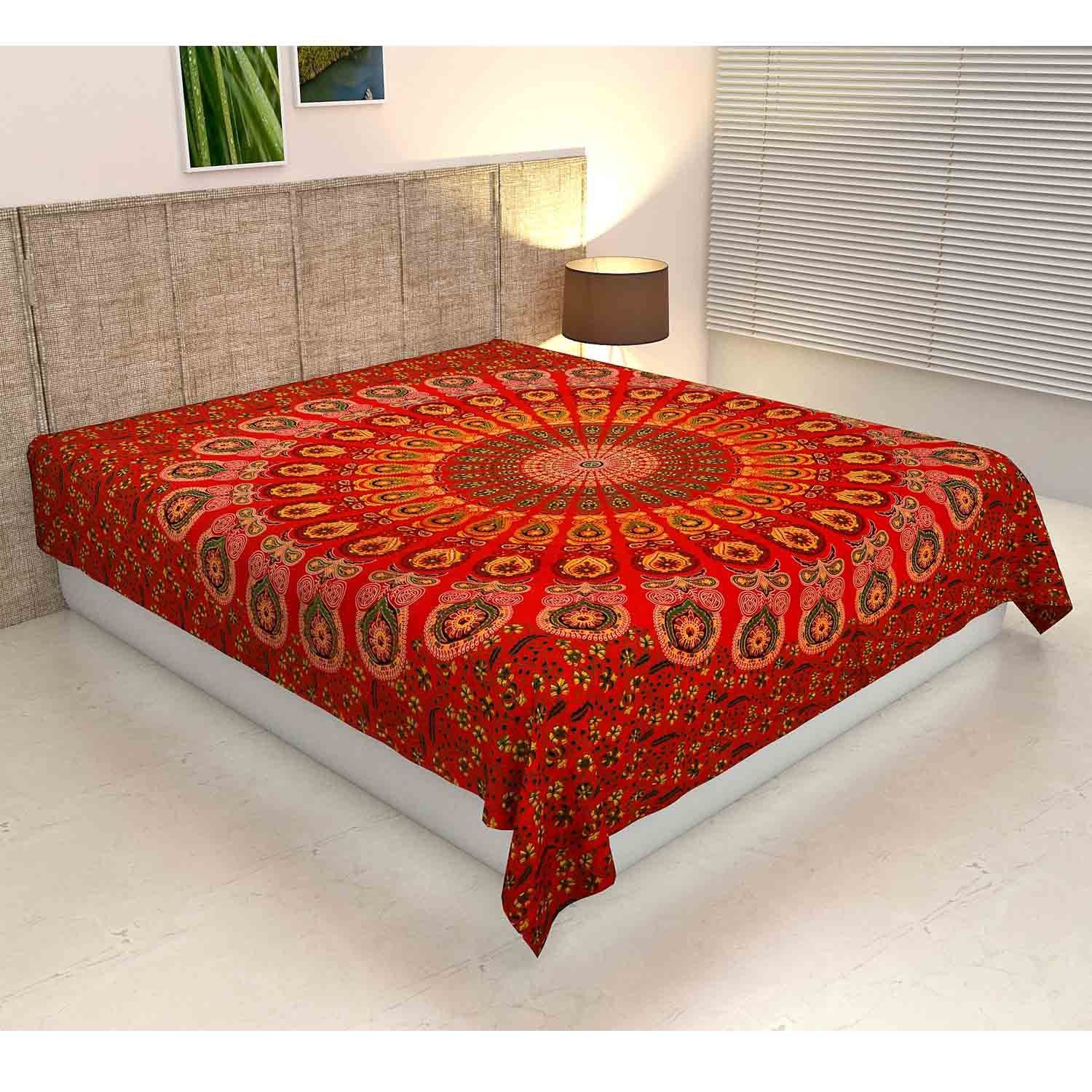 Bettüberwurf »Doppelbett Überwurf Mandala Amba 220x240 cm, Wanddekoration  Tagesdecke dekorativer Wandteppich Boho-Stil, «, Casa Moro, MA6716