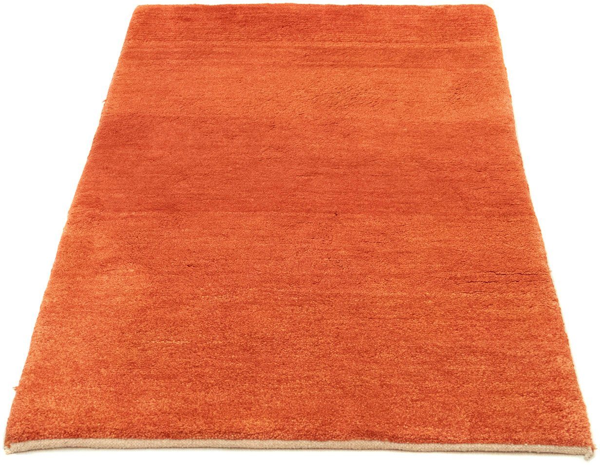 Wollteppich Gabbeh Teppich handgeknüpft rosa, morgenland, rechteckig, Höhe: 18 mm, handgeknüpft