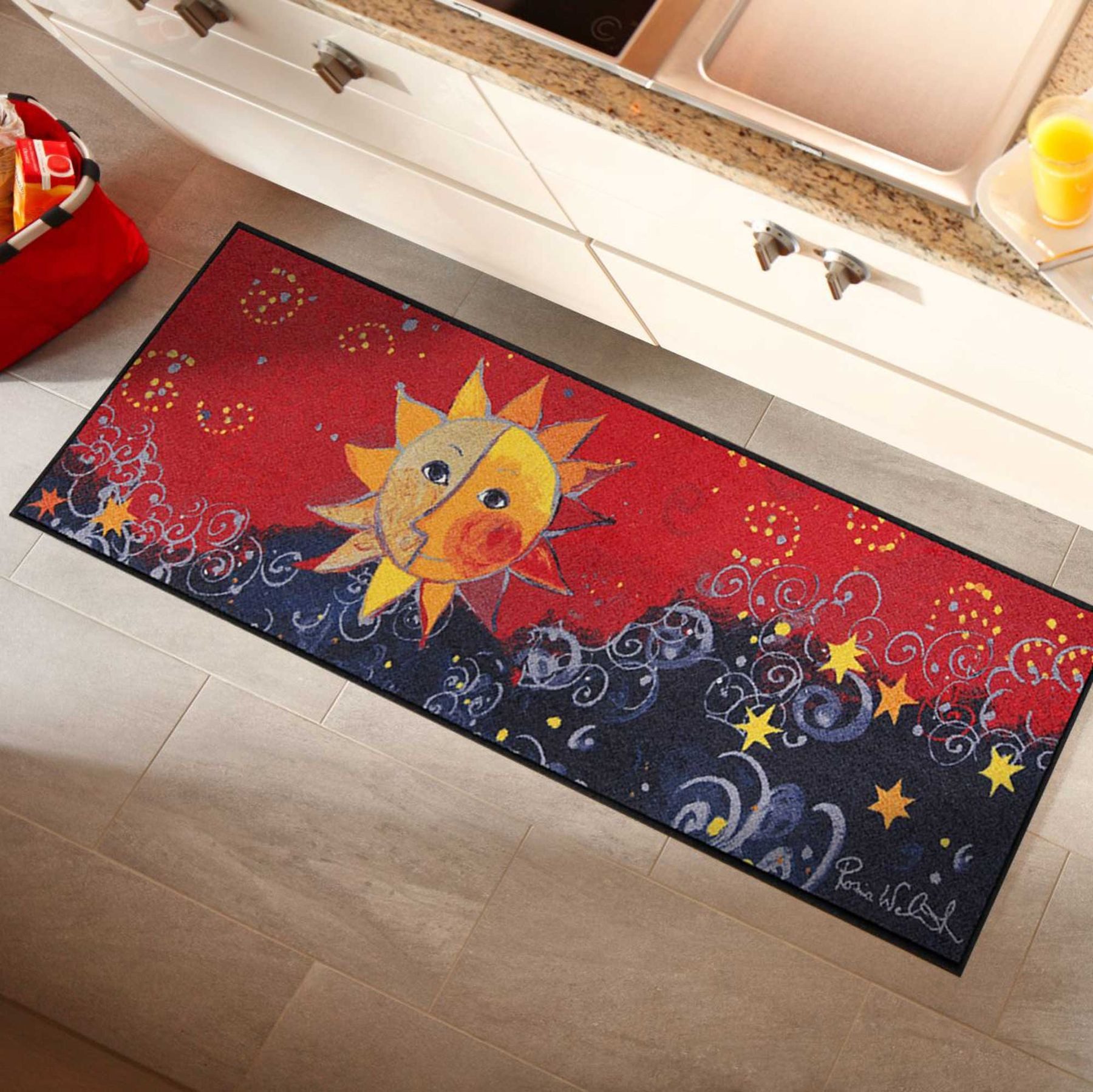 Salonloewe Läufer Teppichläufer 60x180 Rosina Wachtmeister Sole Nuovo rot, Läufer groß, Höhe: 600 mm