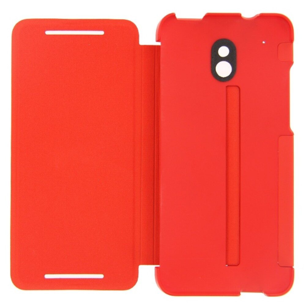 HTC Handytasche Original Flip Case Handyhülle für HTC One Mini Rot HCV851 (Flip Cover)