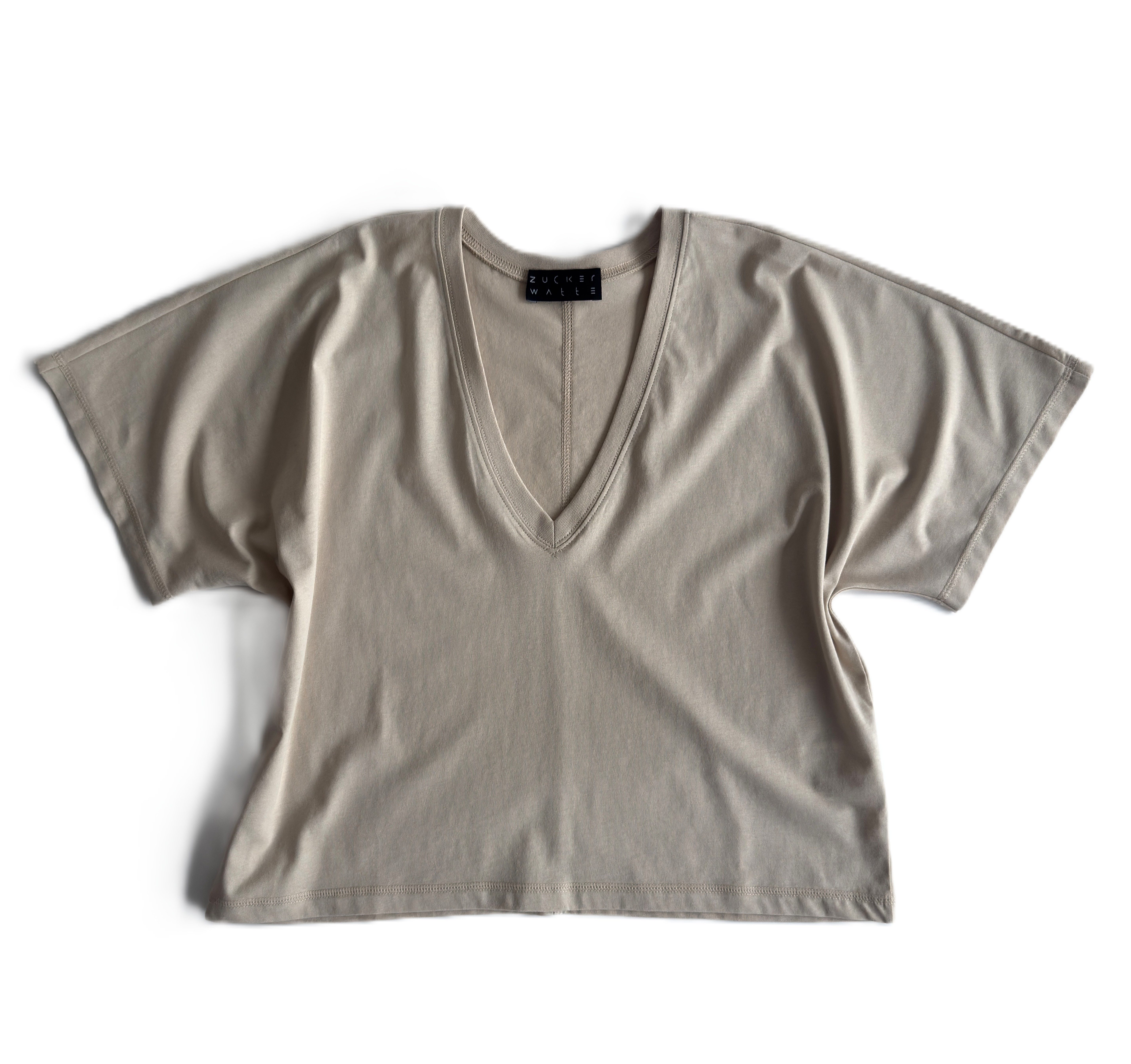 Zuckerwatte V-Shirt modisch geschnitten aus 100% Baumwolle günstig online kaufen