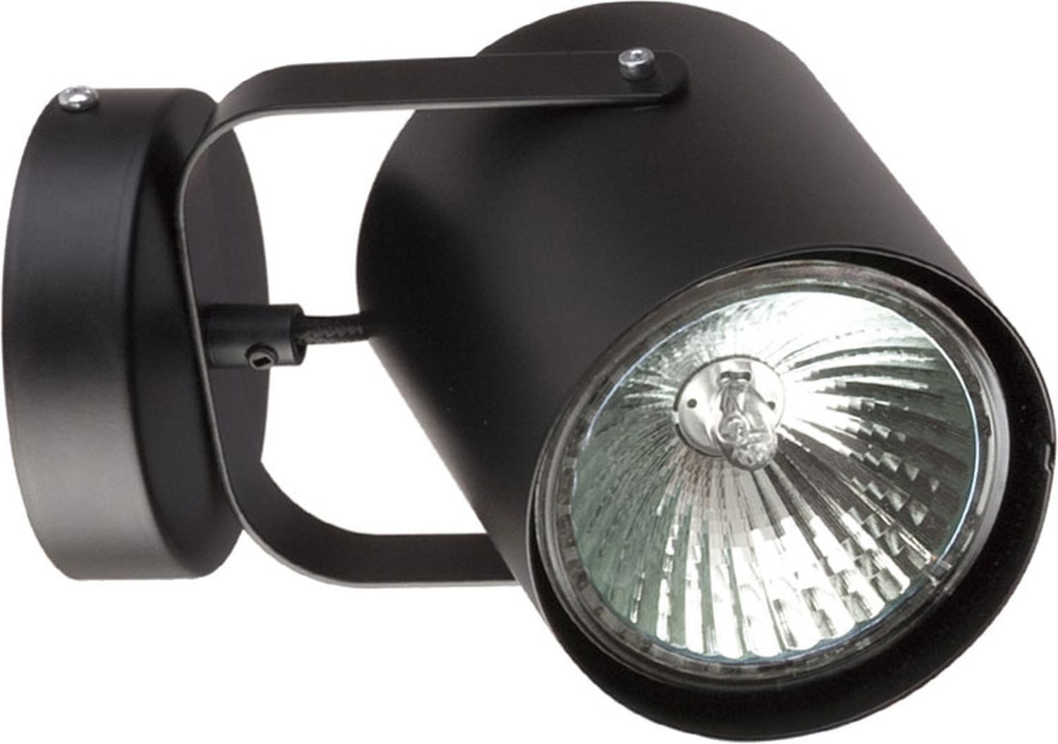 Licht-Erlebnisse Wandstrahler BLITZ, ohne Leuchtmittel, Wand rund Metall Ø 12 cm Schwarz verstellbar