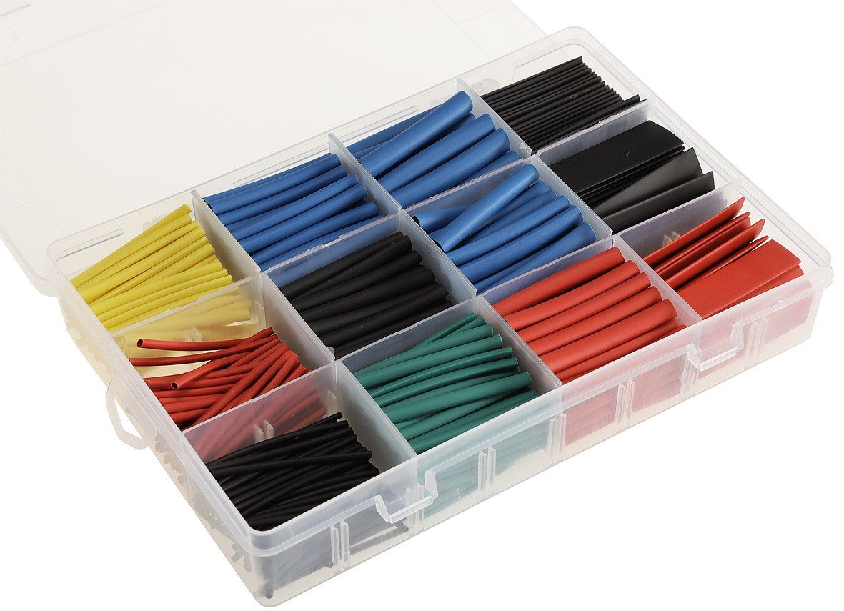 Thumbnail - ETT Marketing GmbH Wärmeschrumpfschlauch Schrumpfschlauch Sortiment Box 560 teilig 2:1 bunt Isolierschlauch Set, 560-tlg...