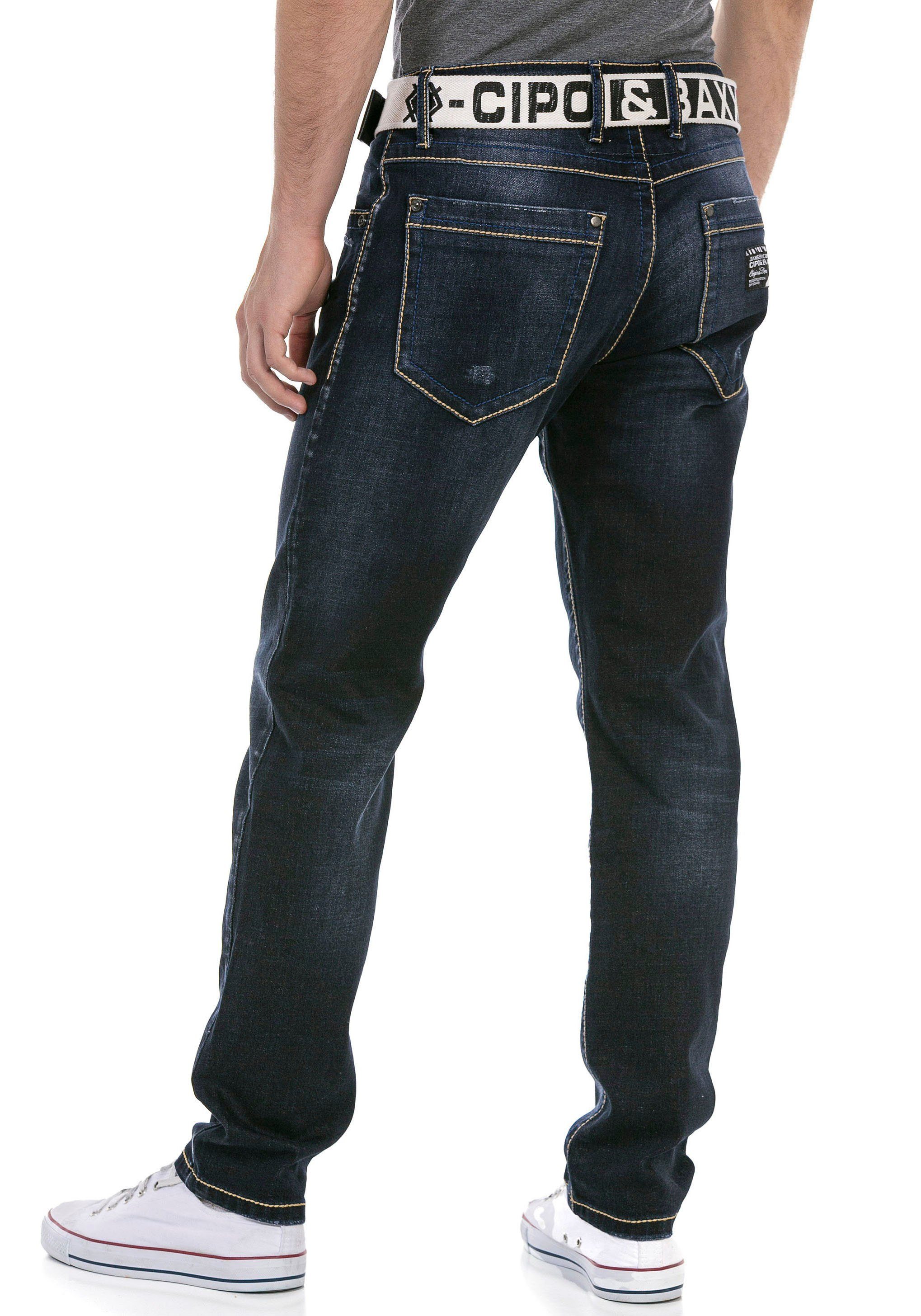 Cipo & Baxx Regular-fit-Jeans mit markanter Waschung – Bild 2 von 5