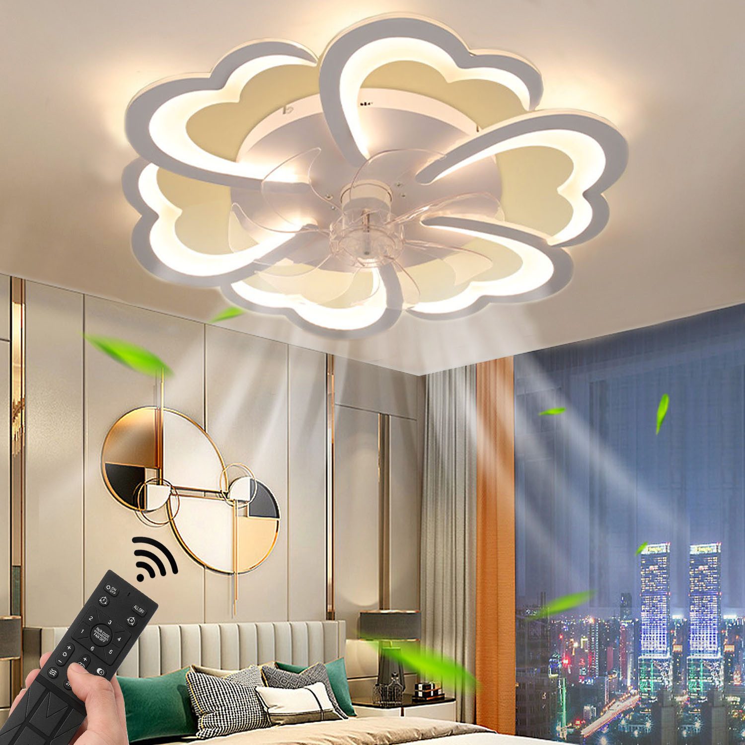oyajia Deckenleuchte Leise Deckenventilator mit Beleuchtung, günstig online kaufen
