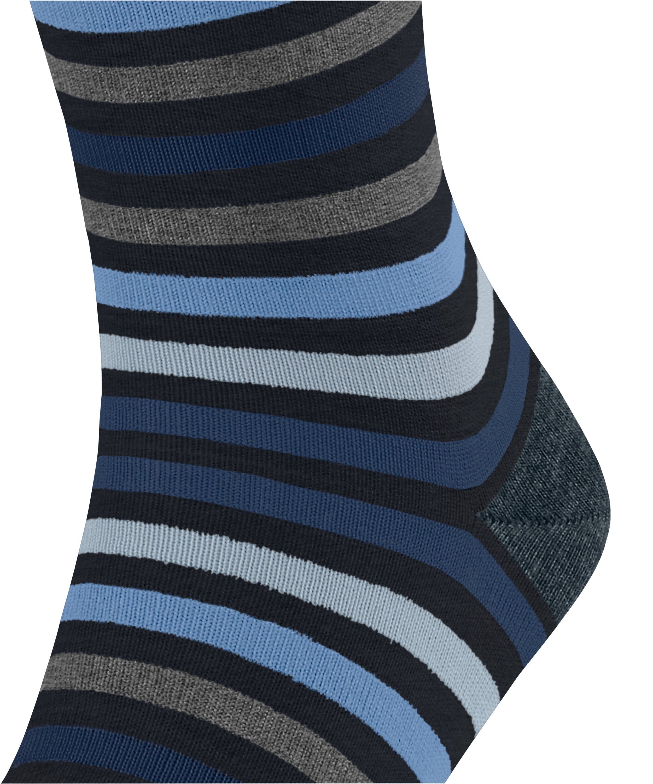 FALKE Socken Tinted Stripe Socken mit merzerisierter Baumwolle (1-Paar) mit merzerisierter Baumwolle