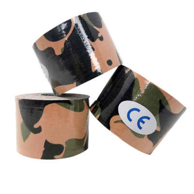 LisaCare Kinesiologie-Tape Camouflage Mix - Medizinisches Tape (Set, 3-St., Rollen in Camo-Grün / 5cm x 5m) Latexfrei