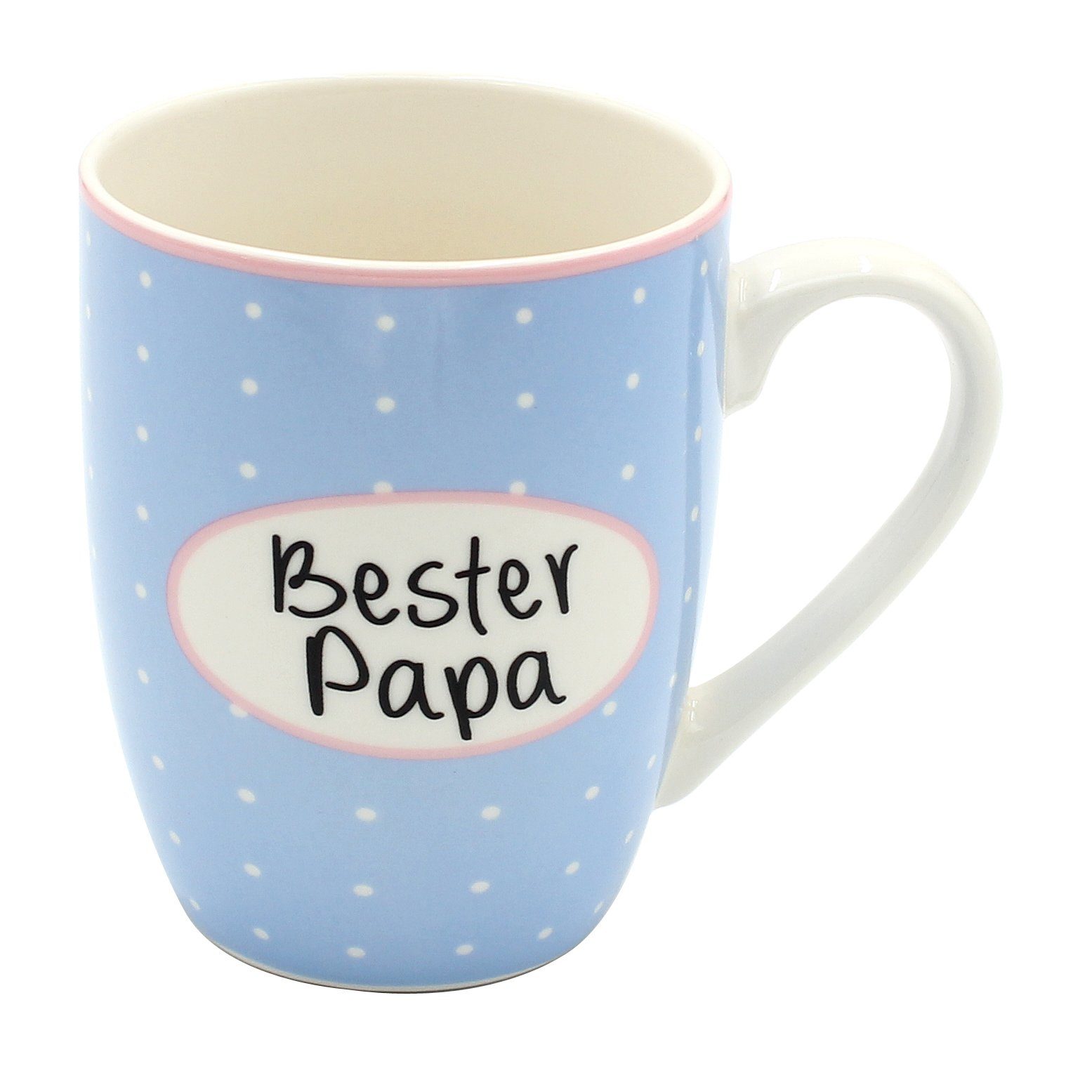 Dekohelden24 Tasse Kaffeebecher / Tasse aus Porzellan mit Motiv H / Ø ca. 10 x 8 cm, Porzellan
