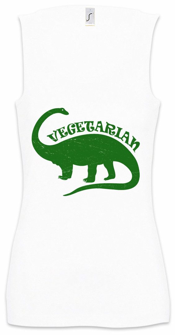 Tanktop Vegetarian Dinosaur Ärmelloses Damen T-Shirt Vegan Dinosaurier Saurier