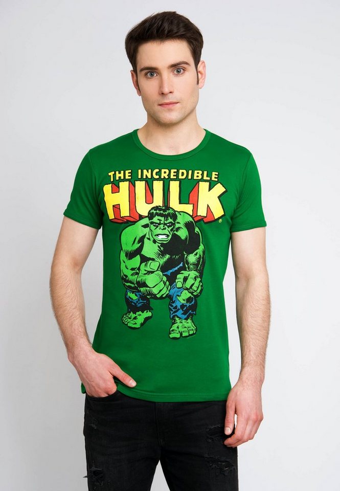 LOGOSHIRT T-Shirt The Incredible Hulk mit Retro-Motiv