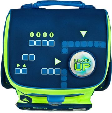 Scooli Schulranzen EasyFit, Boys, Level Up (Set, 5-tlg), Glow Edition