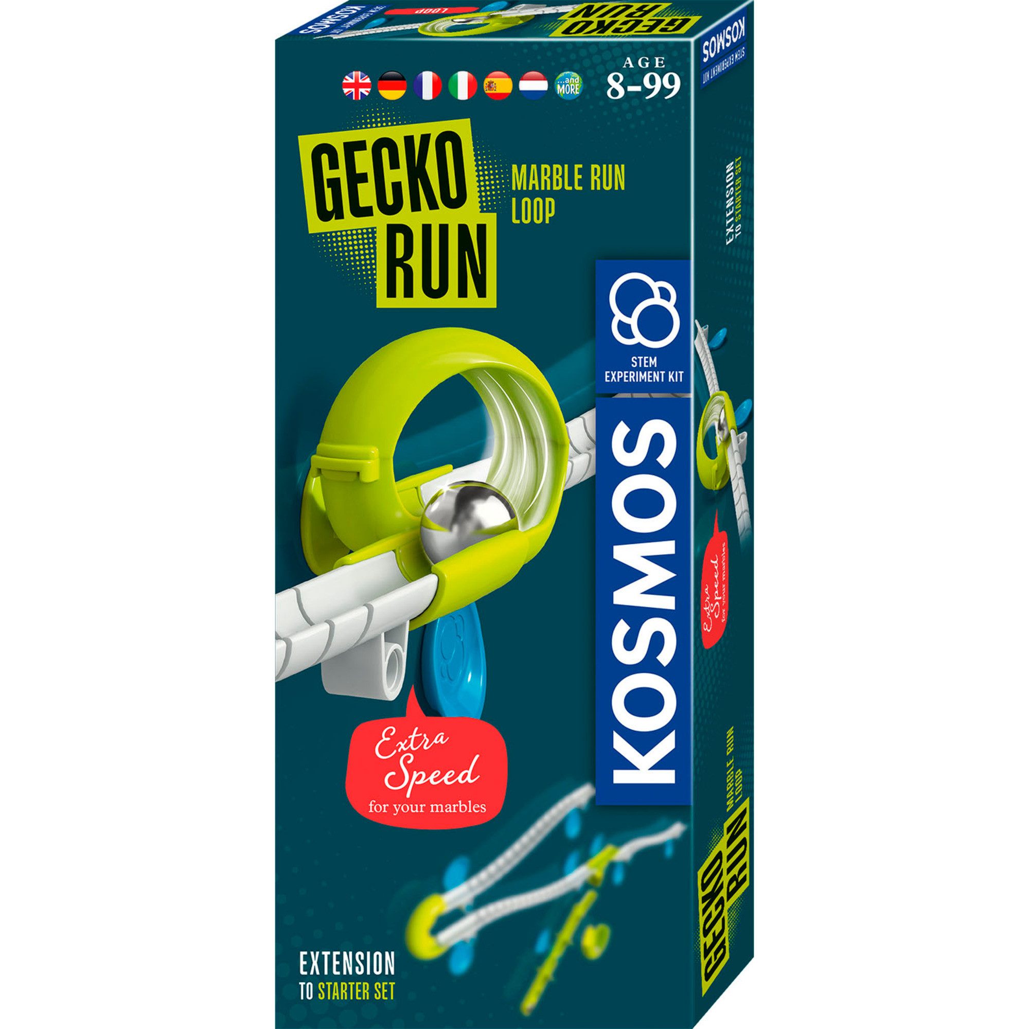 Kosmos Kugelbahn Kosmos Gecko Run - Marble Run Loop V1, Kugelbahn