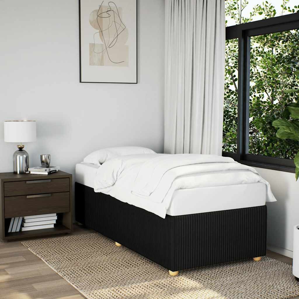 vidaXL Bett Bettgestell ohne Matratze Schwarz 100x200 cm Stoff