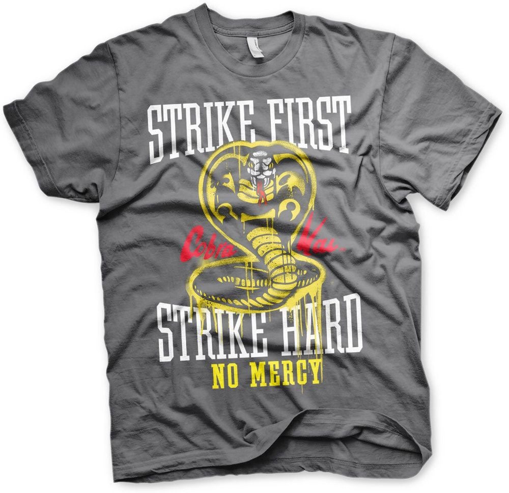 Cobra Kai T-Shirt Strike First Strike Hard No Mercy T-Shirt