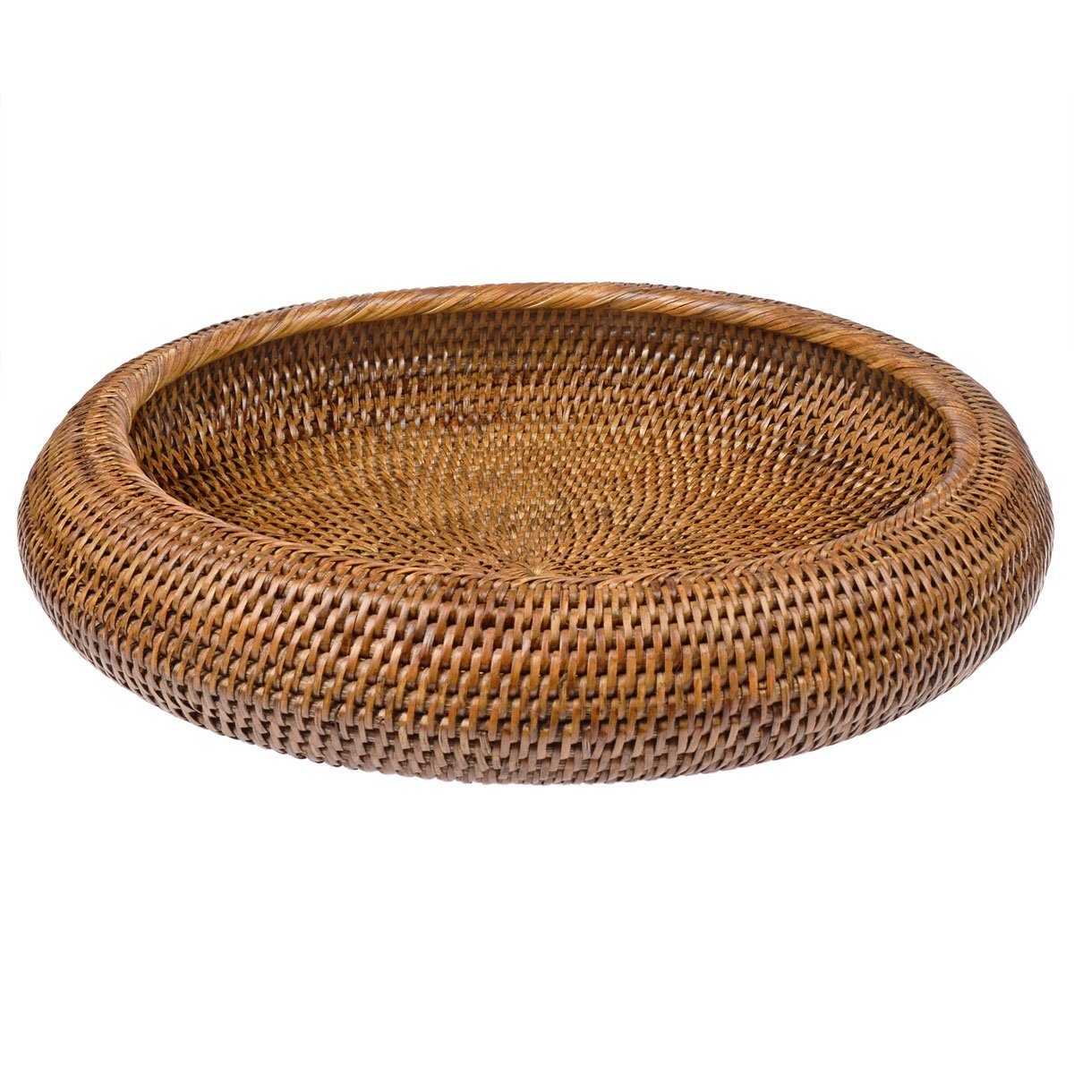 fiolini Dekoschale / Schale Rattan Groß Rund Ø42cm, handgefertigt