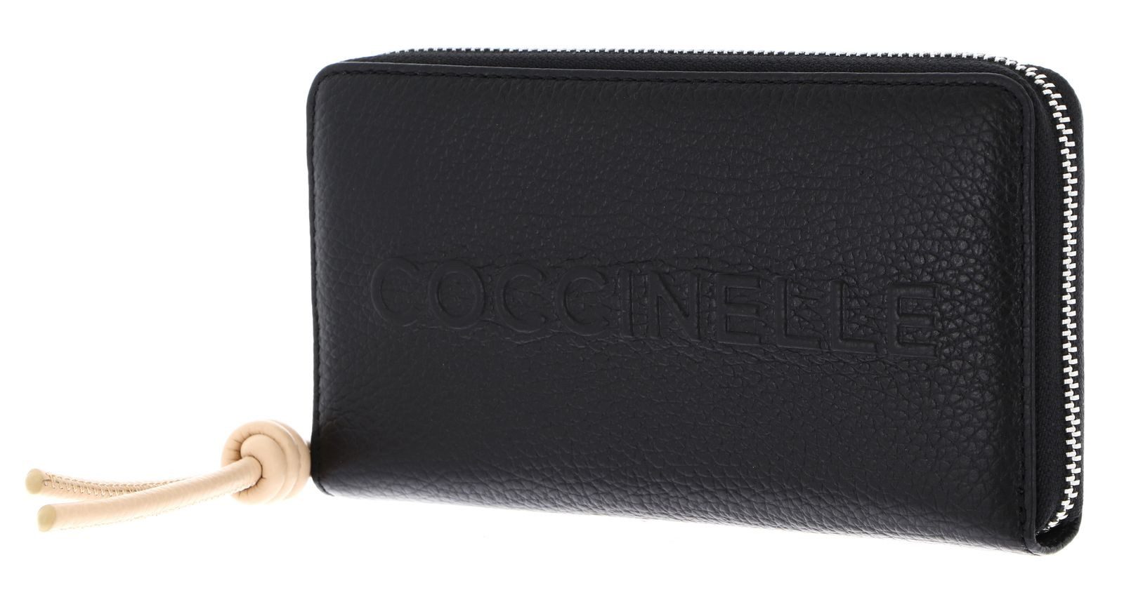 COCCINELLE Geldbörse Wallet Grained Leather, aus echtem Rindsleder