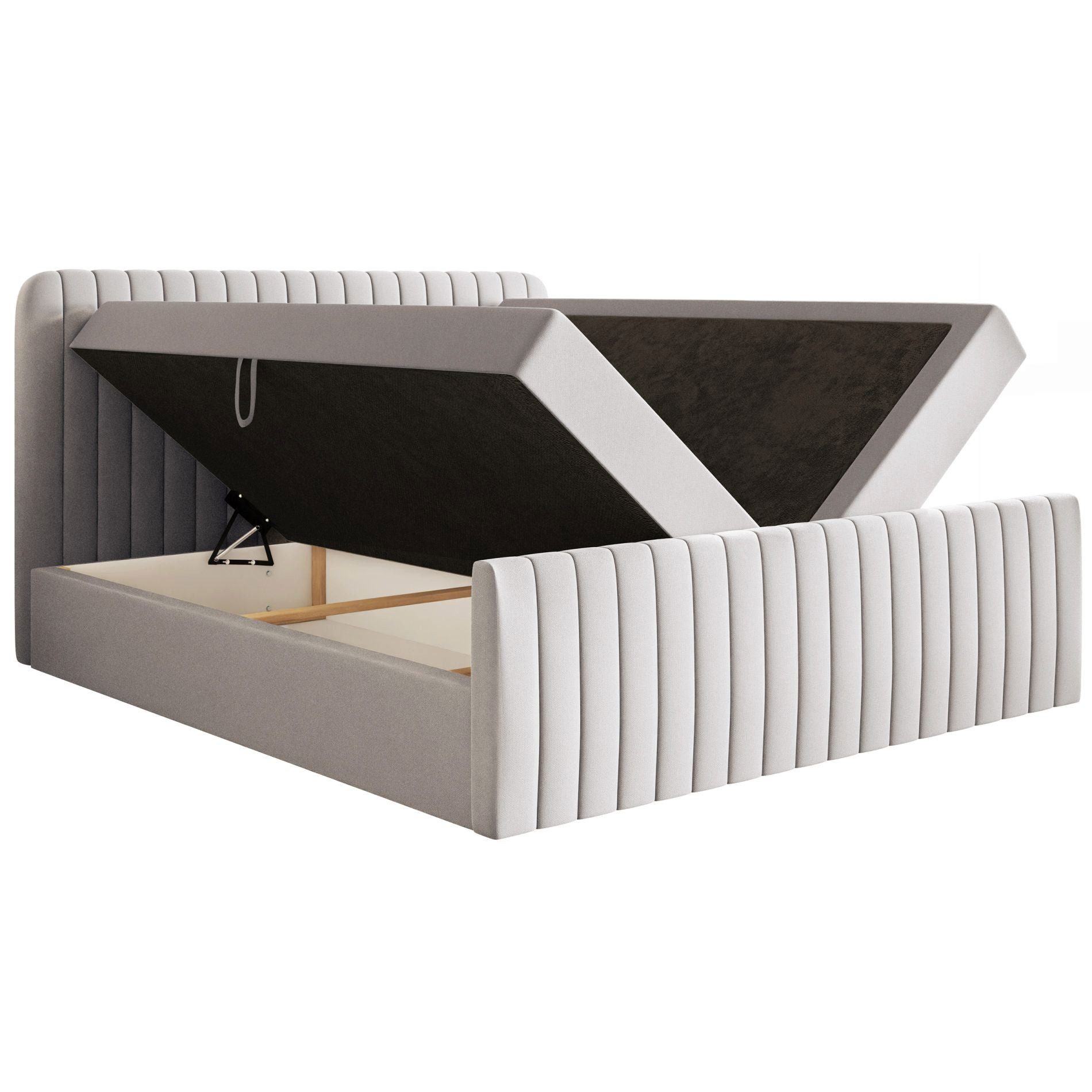 Selsey Boxbett SALIANO, Polsterbett mit Bettkasten, Matratze & Topper, Samt oder Chenille