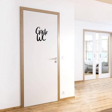 Logbuch-Verlag Wanddekoobjekt Gäste-WC Türschild aus Holz - 20 cm schwarz (1 St)