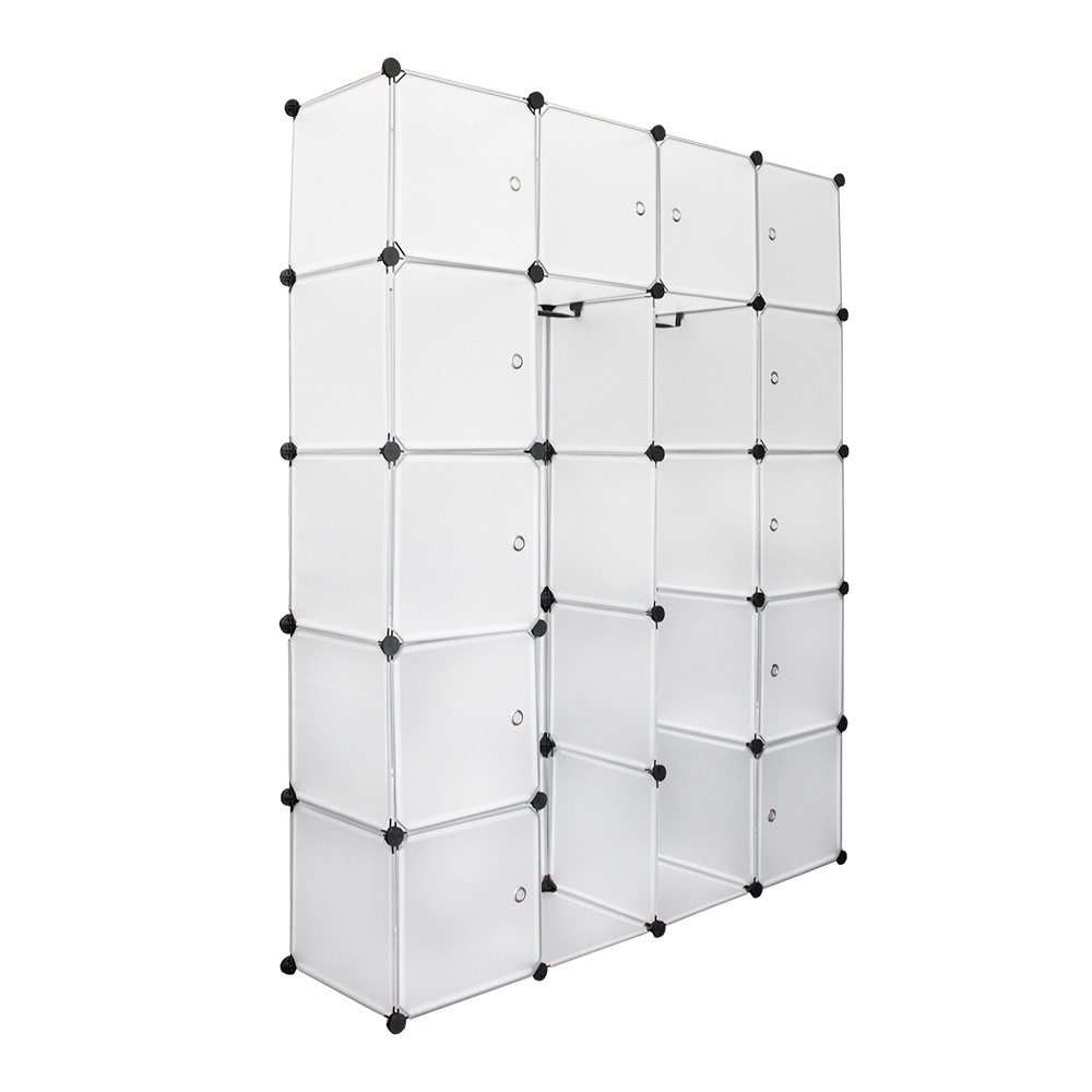 Clanmacy Kleiderschrank Kleiderschrank DIY Steckregal Set günstig online kaufen