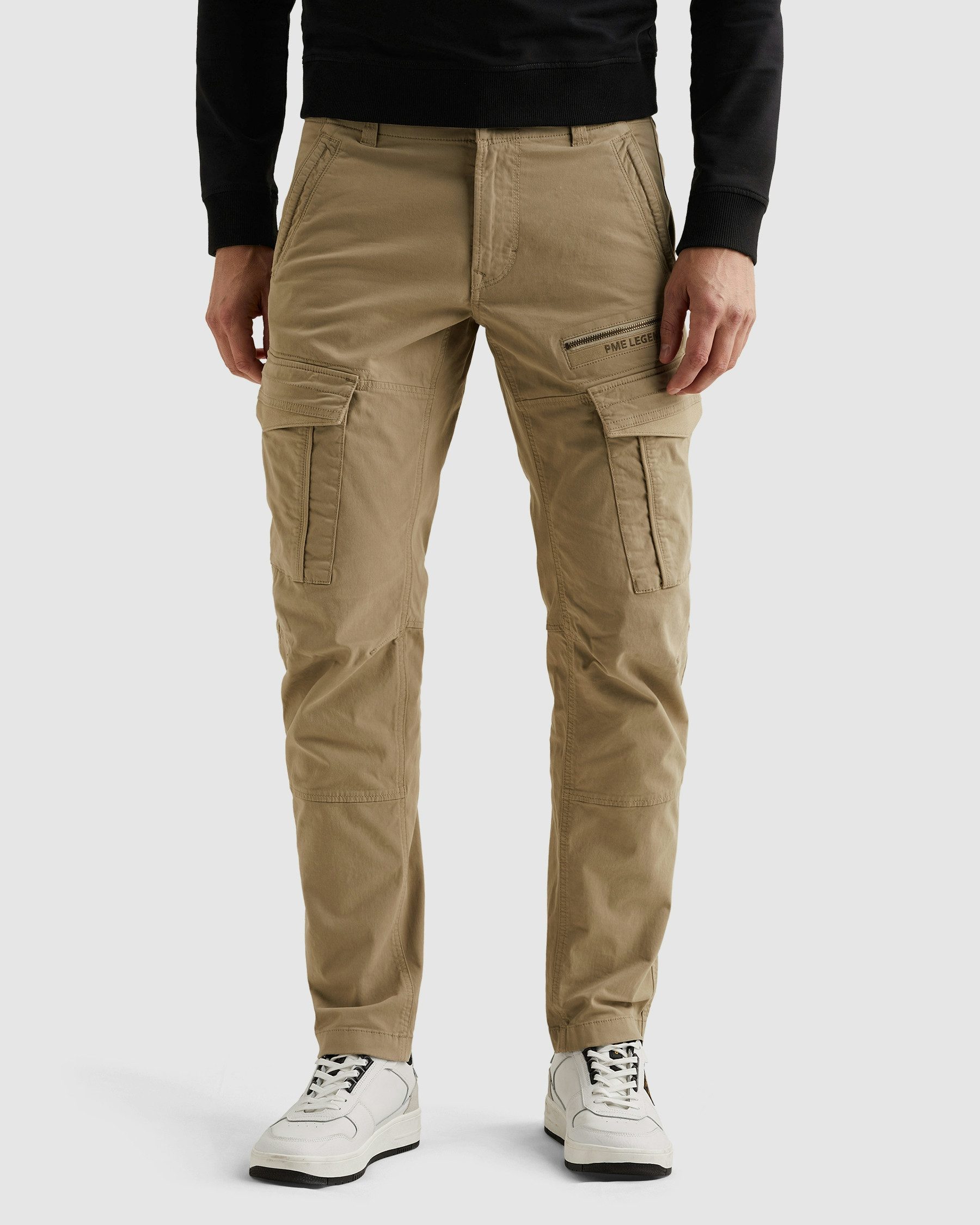 PME LEGEND Cargohose Nordrop Stretch Twill mit Logo Stickerei