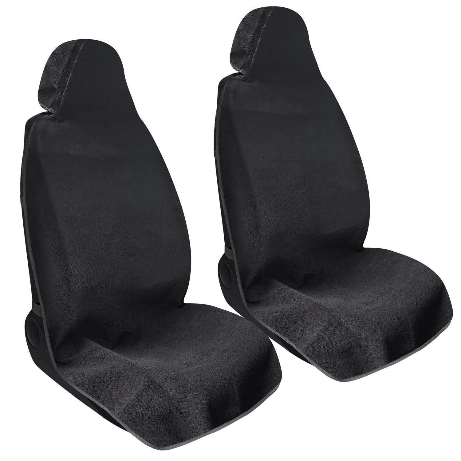 LuxusKollektion Autositzbezug Autositzbezug Handtuch 2er Pack Schwarz