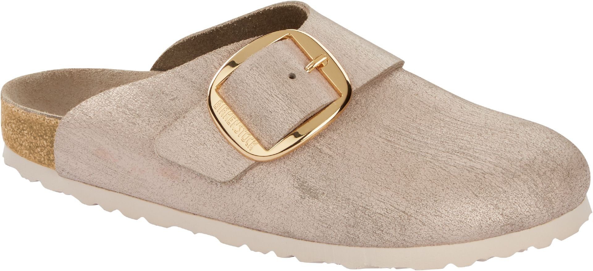 Birkenstock »Birkenstock Clog Basel Big Buckle washed metallic rose gold  1012894« Pantoffel