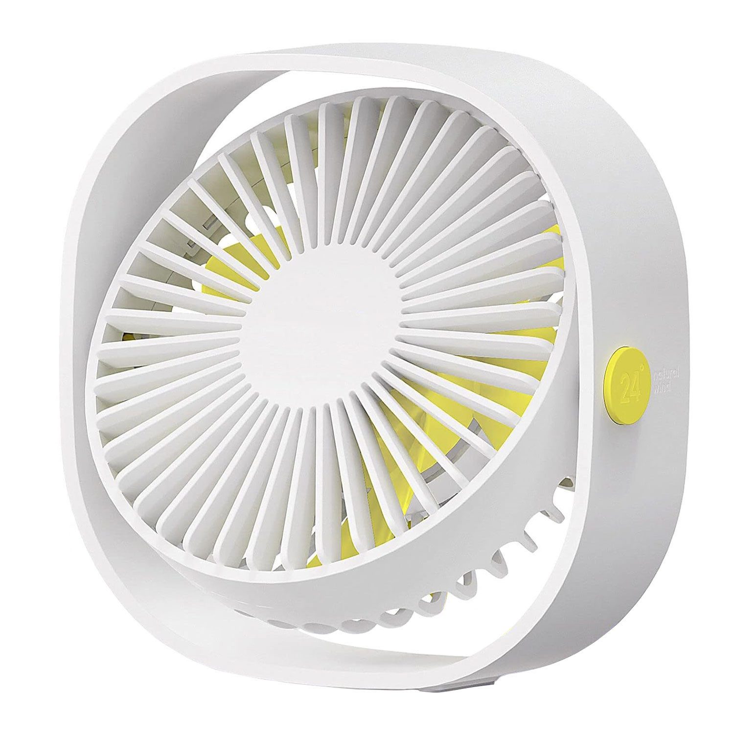 Tischventilator USB Mini Ventilator 3 Geschwindigkeit stark Luftstrom 4,7" 360 Drehbar