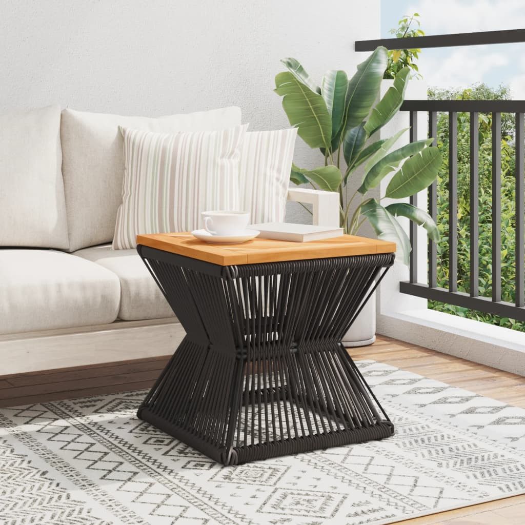 vidaXL Gartentisch Couchtisch mit Drahtgestell Schwarz günstig online kaufen