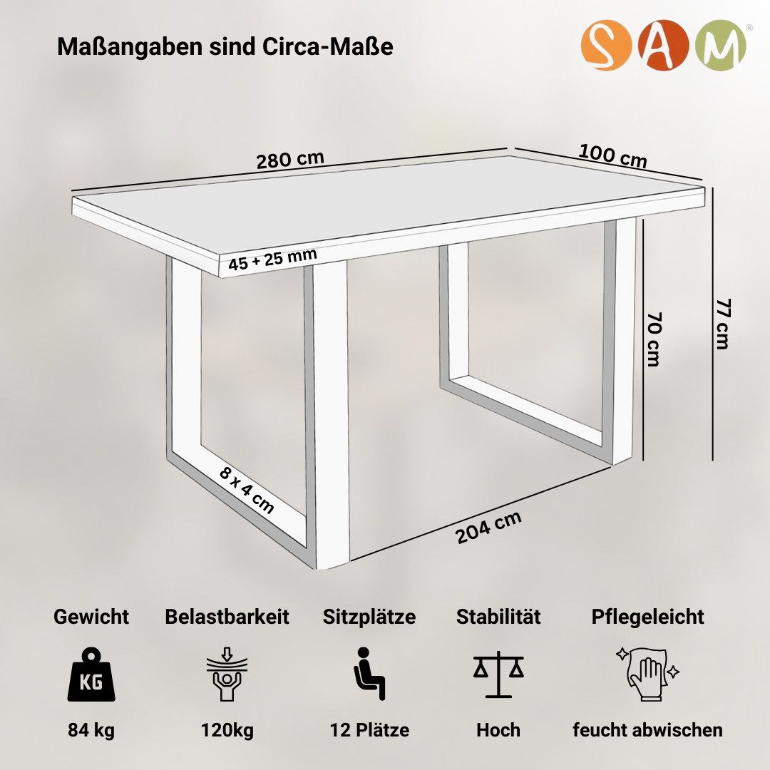 SAM® Esstisch Pearl, Akazienholz, gerade Kante, günstig online kaufen