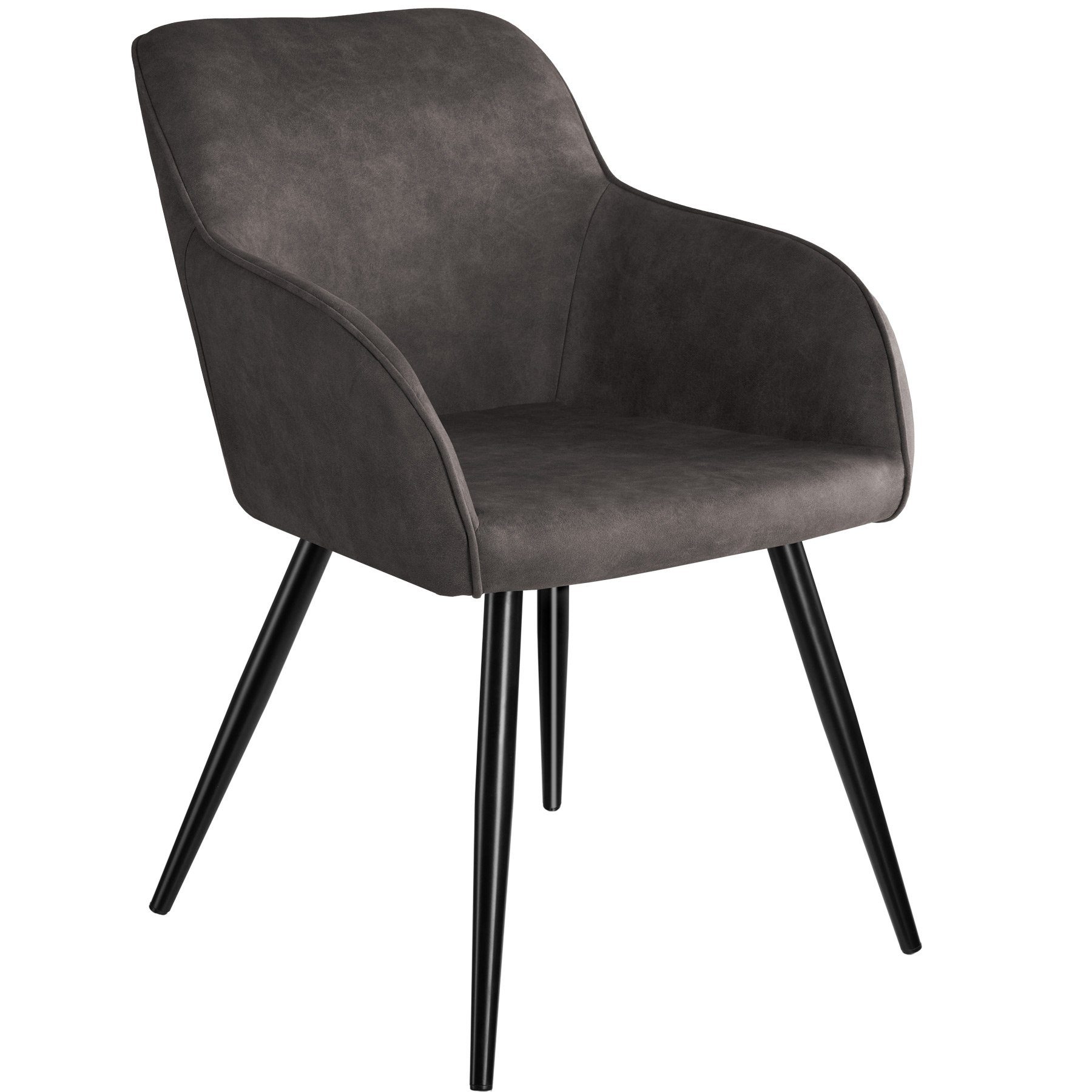 tectake Esszimmerstuhl »Stuhl Marilyn Stoff, schwarze Stuhlbeine« (1  Stück), gepolstert online kaufen | OTTO