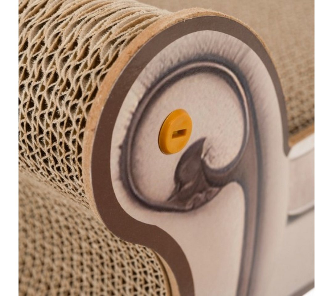 Thumbnail - Purlov Kratzpappe Katzenkratzer-Sofa mit stabiler Konstruktion und elegantem Design., (Kratzbaum mit Sofa-Design, ideal ...