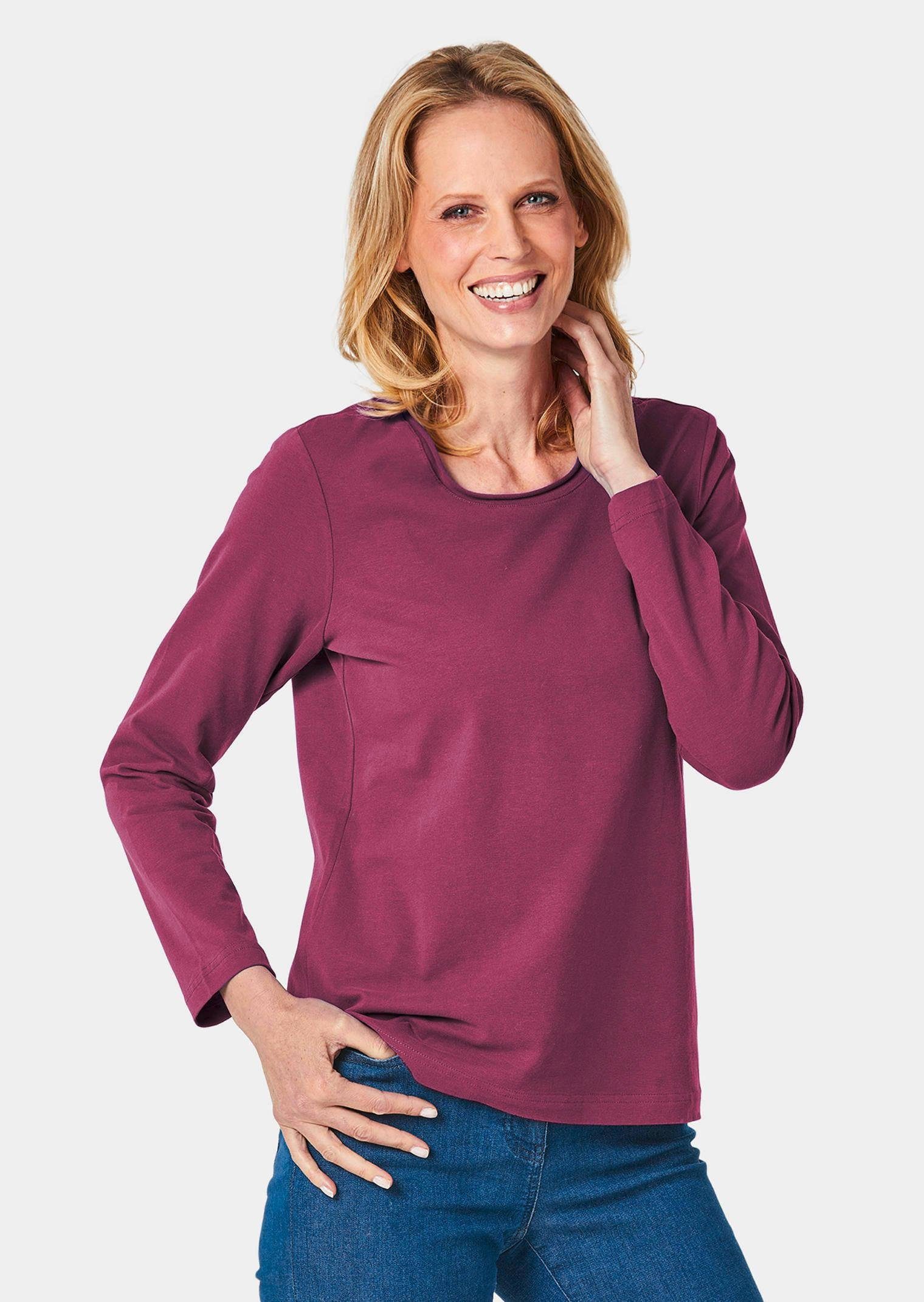 GOLDNER Langarmshirt T-Shirt mit Rundhals günstig online kaufen