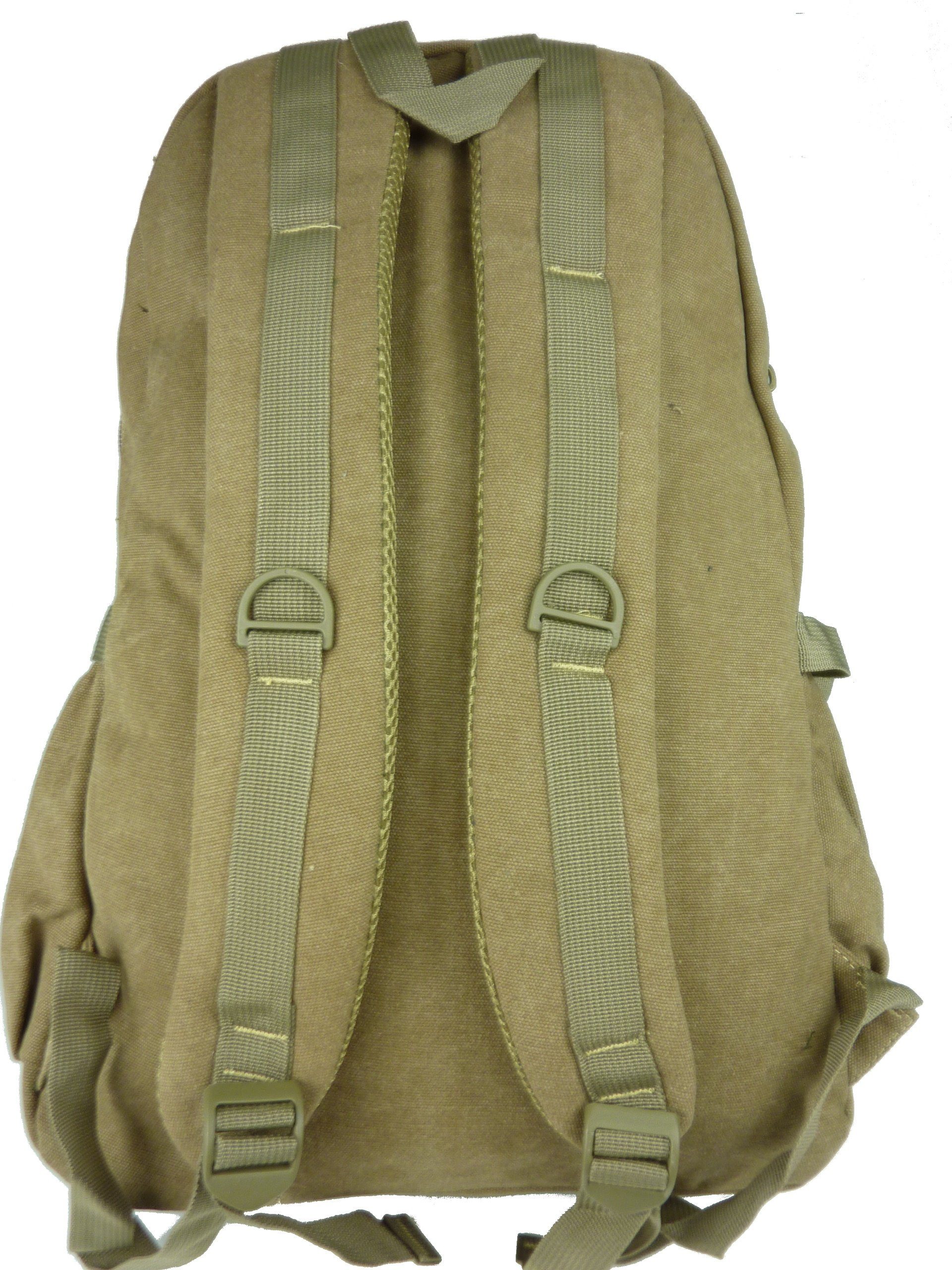 Taschen4life Freizeitrucksack Trekking Canvas Rucksack, T115, Militär Stil, Damen und Herren Segeltuch Stoffrucksack
