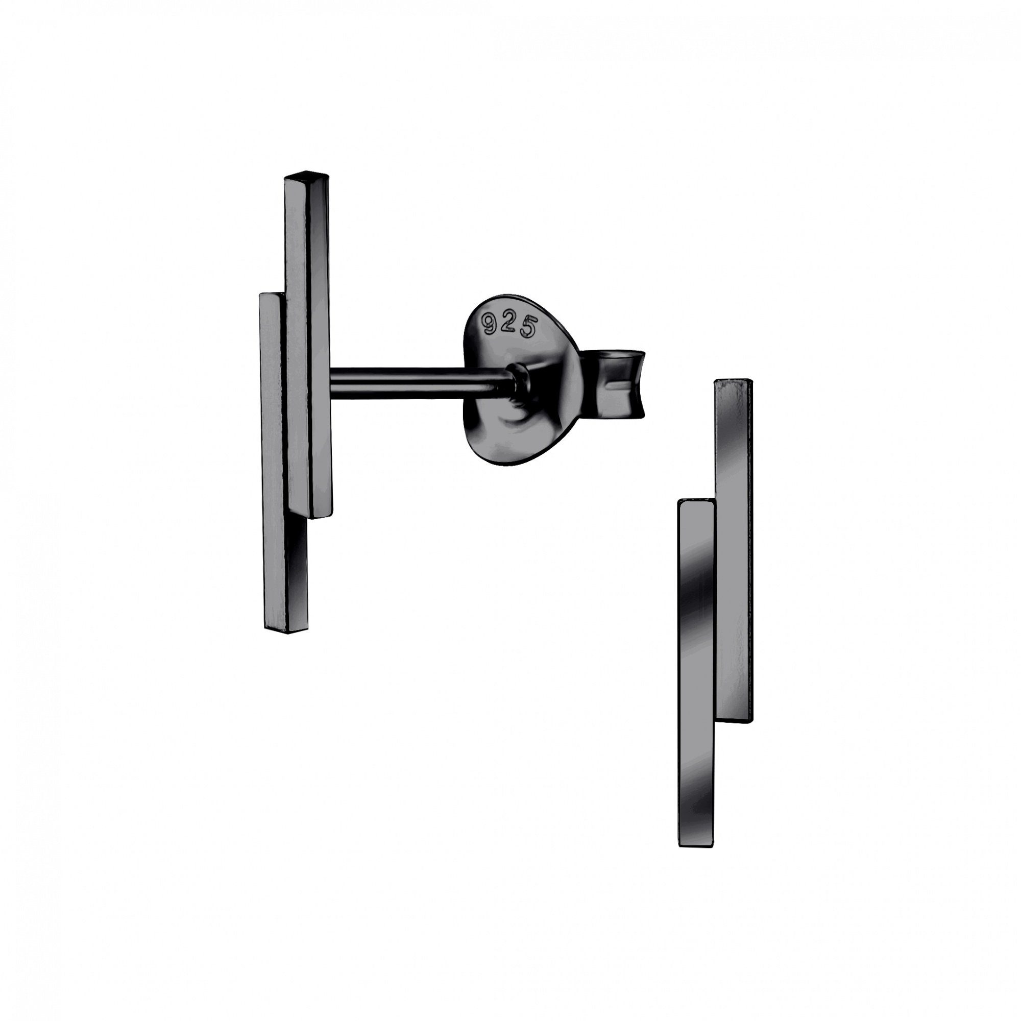 ALEXANDER YORK Paar Ohrstecker STAB doppelt schwarz, 2-tlg., 925 Sterling S günstig online kaufen