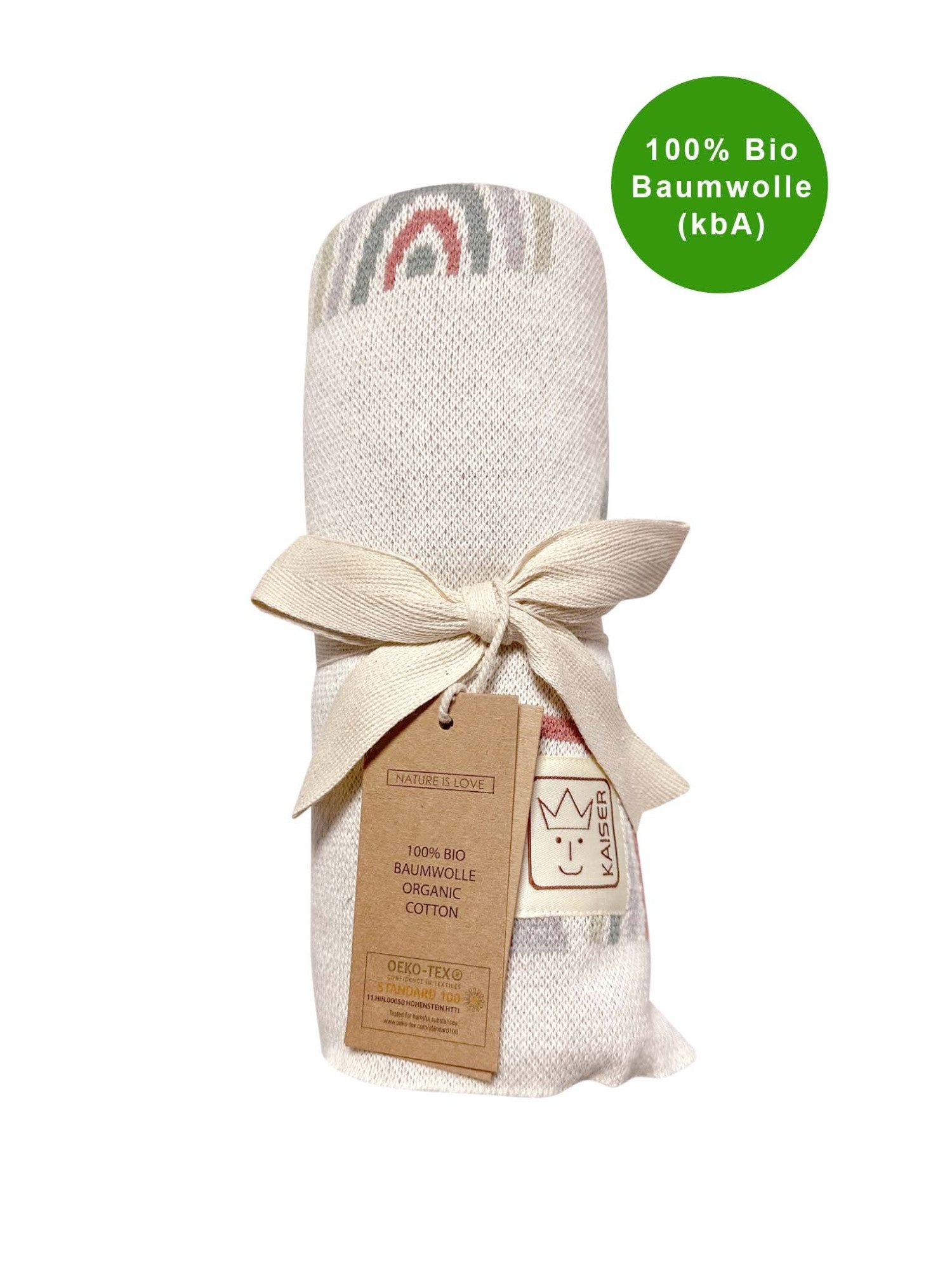 Babydecke Rainbow Babydecke Strick natural combo, Kaiser