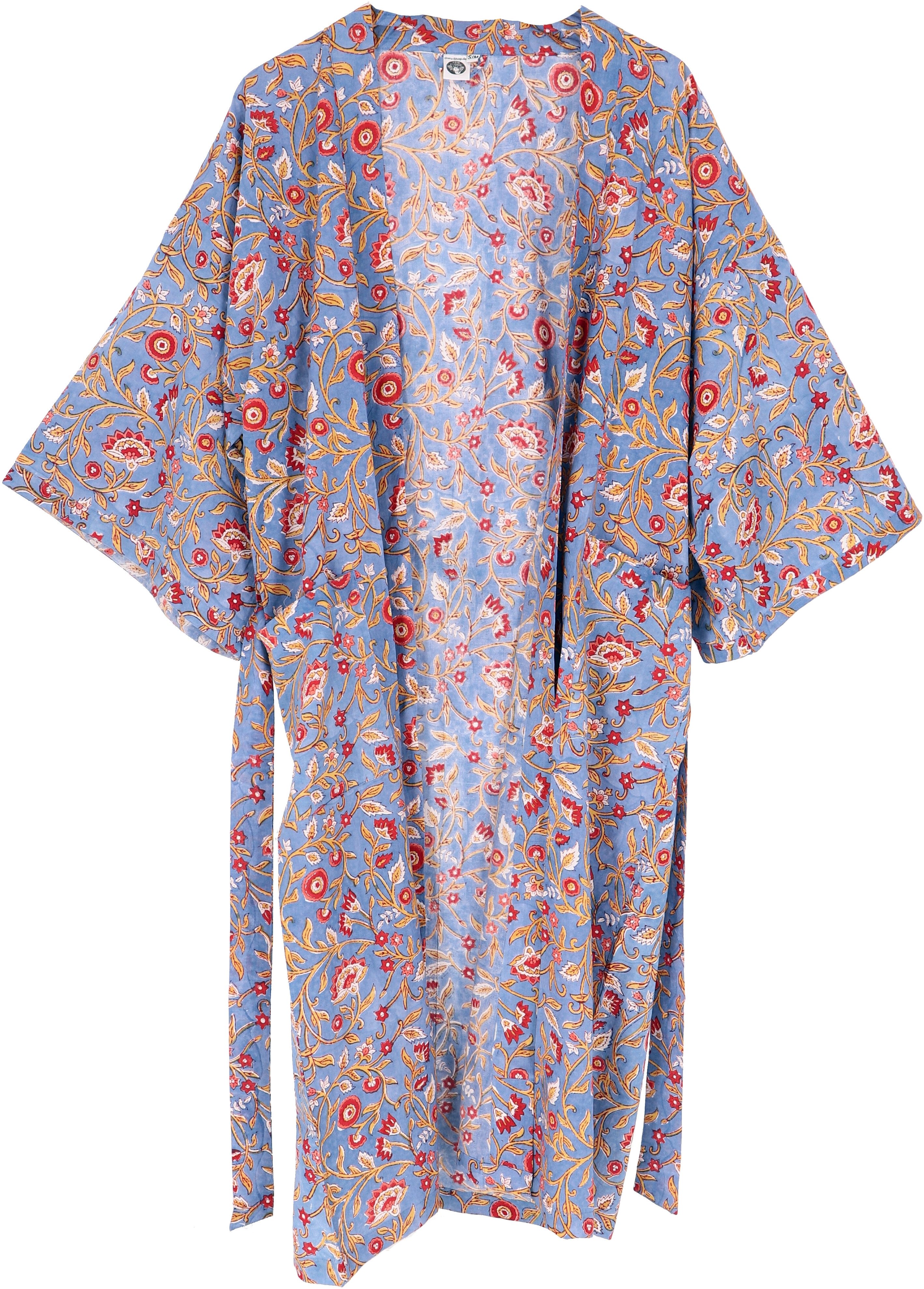 Guru-Shop Kimono Kimono im Japan Style, handbedruckter Oversize.., alternative Bekleidung