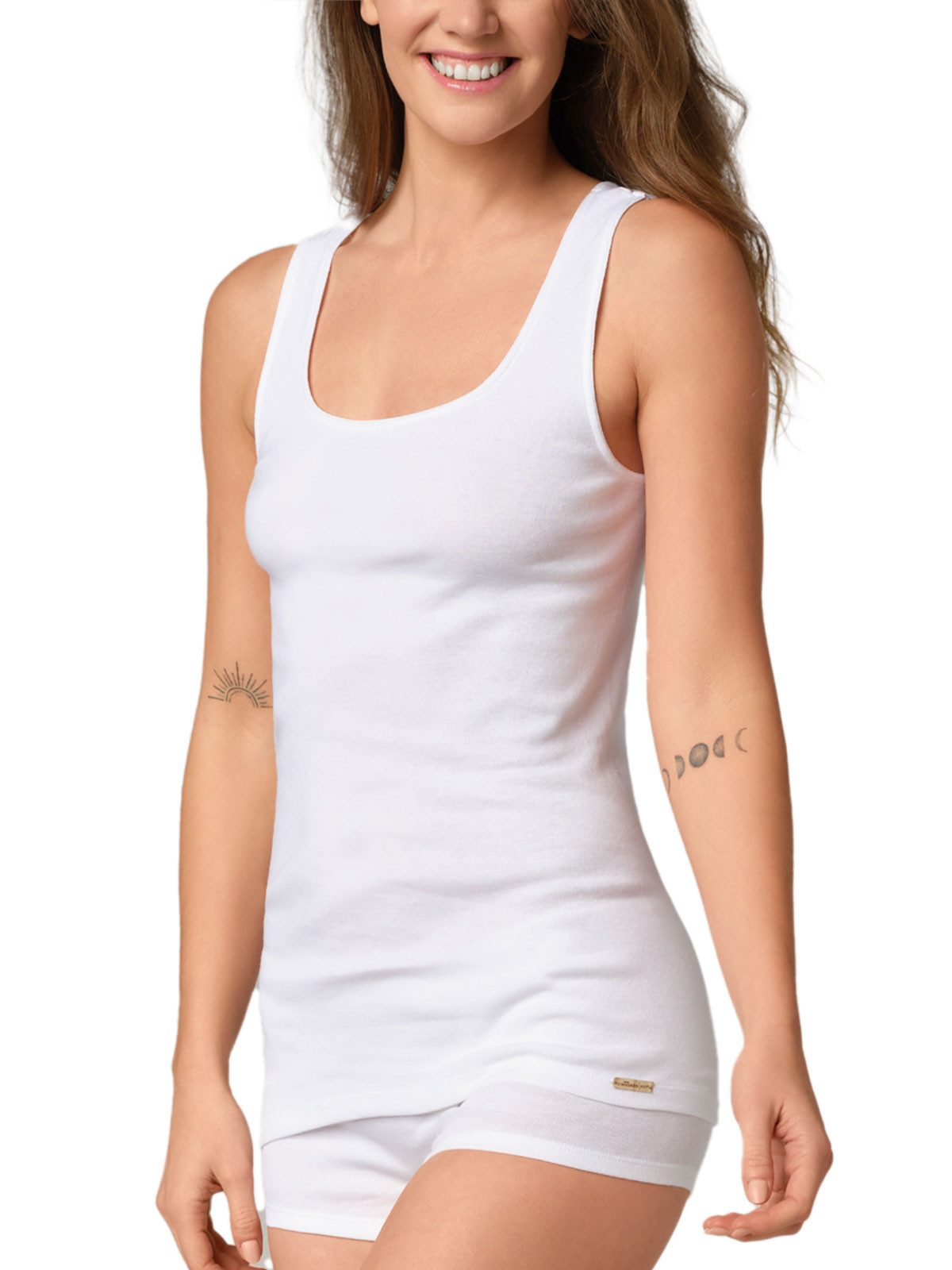 COMAZO Achselhemd Damen Unterhemd Achselträger 2791 (Stück, 1-St) Vegan