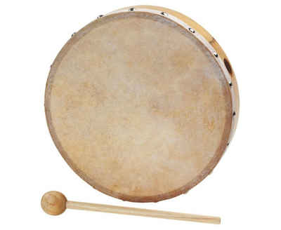 Betzold Musik Tamburin Holz Rahmen-Trommel Naturfell - Handtrommel, mit Naturfell bespannt