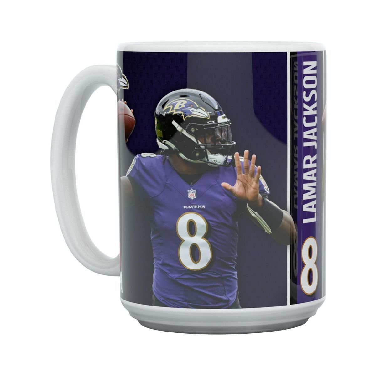 Great Branding Tasse Lamar Jackson MOTION Baltimore Ravens NFL Tasse 45