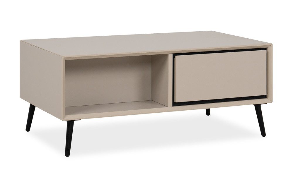 Finori Couchtisch Couchtisch Arona, sand / schwarz (no-Set), Breite 90 cm, günstig online kaufen