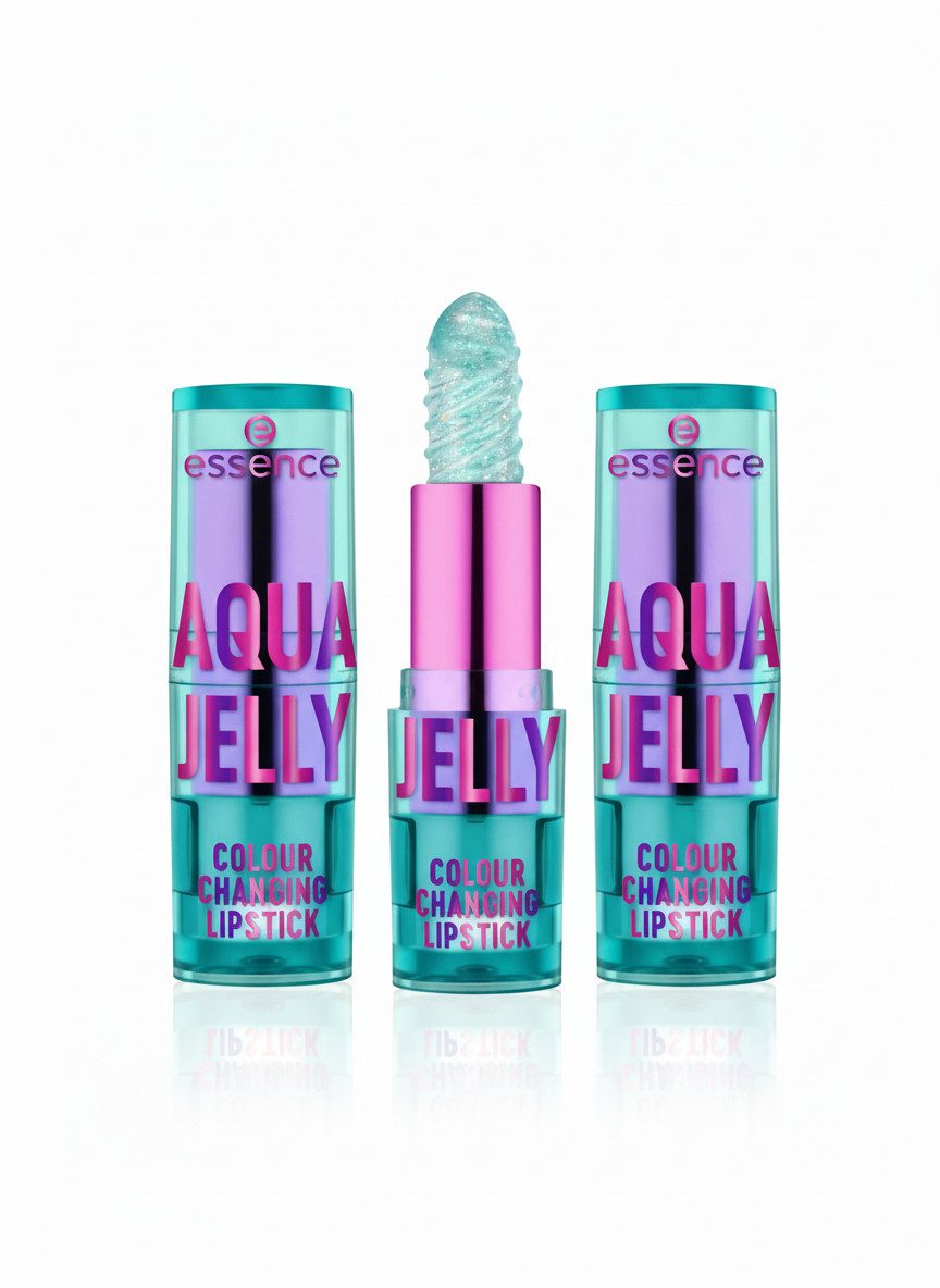 Essence Lippenstift AQUA JELLY COLOUR CHANGING LIPSTICK, 3-tlg., 3-tlg., glänzend, individuelles Farbergebnis