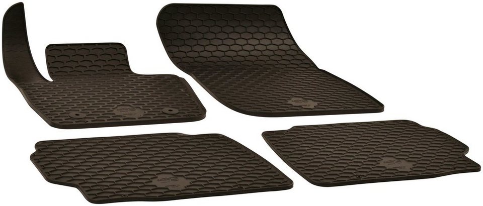 WALSER Passform-Fußmatten (4 St), für Ford Mondeo Kombi, Schrägheck,  Stufenheck, für Ford Mondeo V 09/2012-Heute