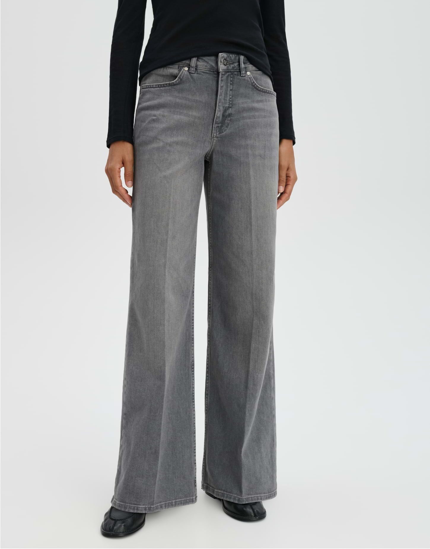 someday Weite Jeans Cellma iconic aus Lyocell-Denim 5-Pocket-Style mit dezenten Used-Effekten