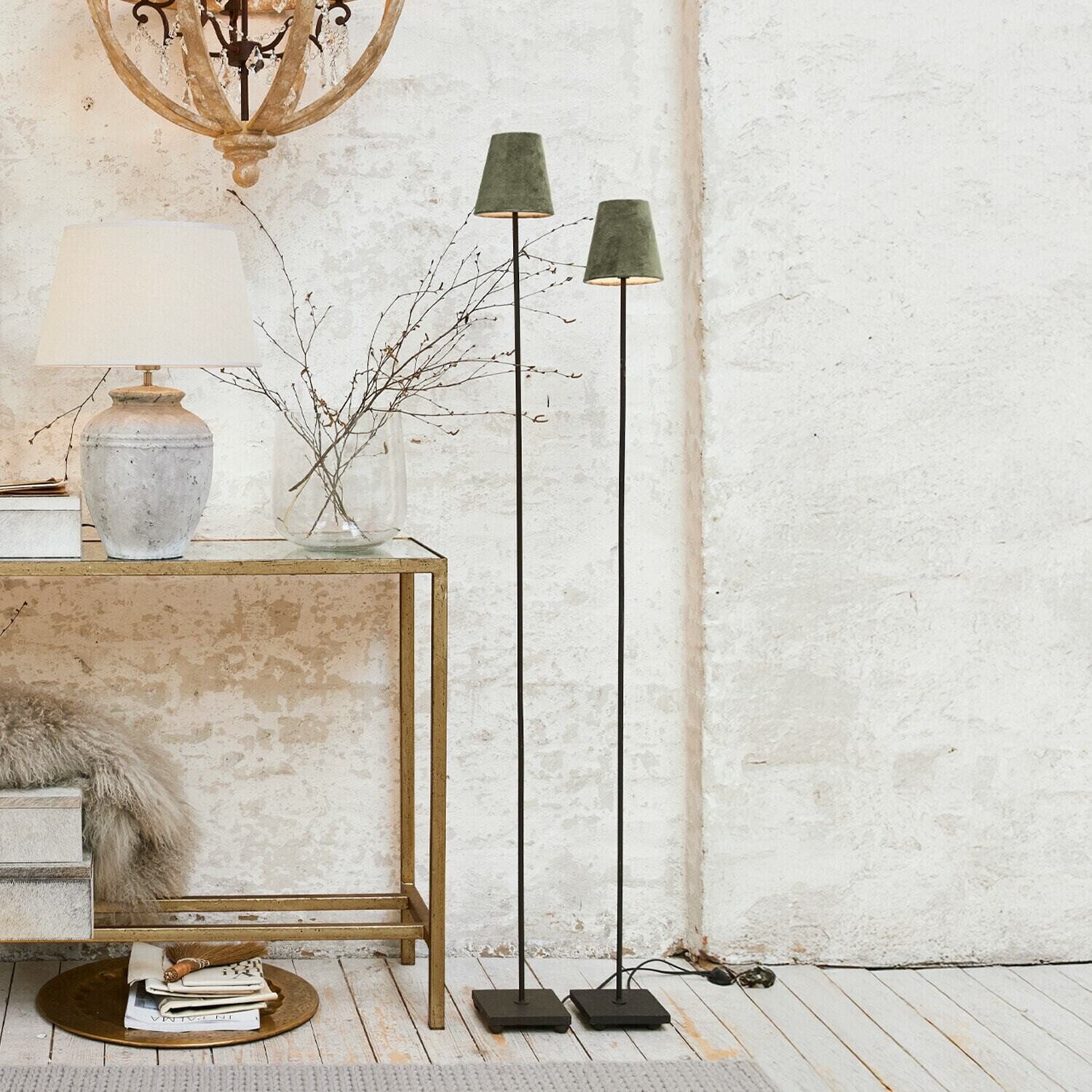Mirabeau Stehlampe Stehlampe 2er Set Tacoma khaki/schwarz